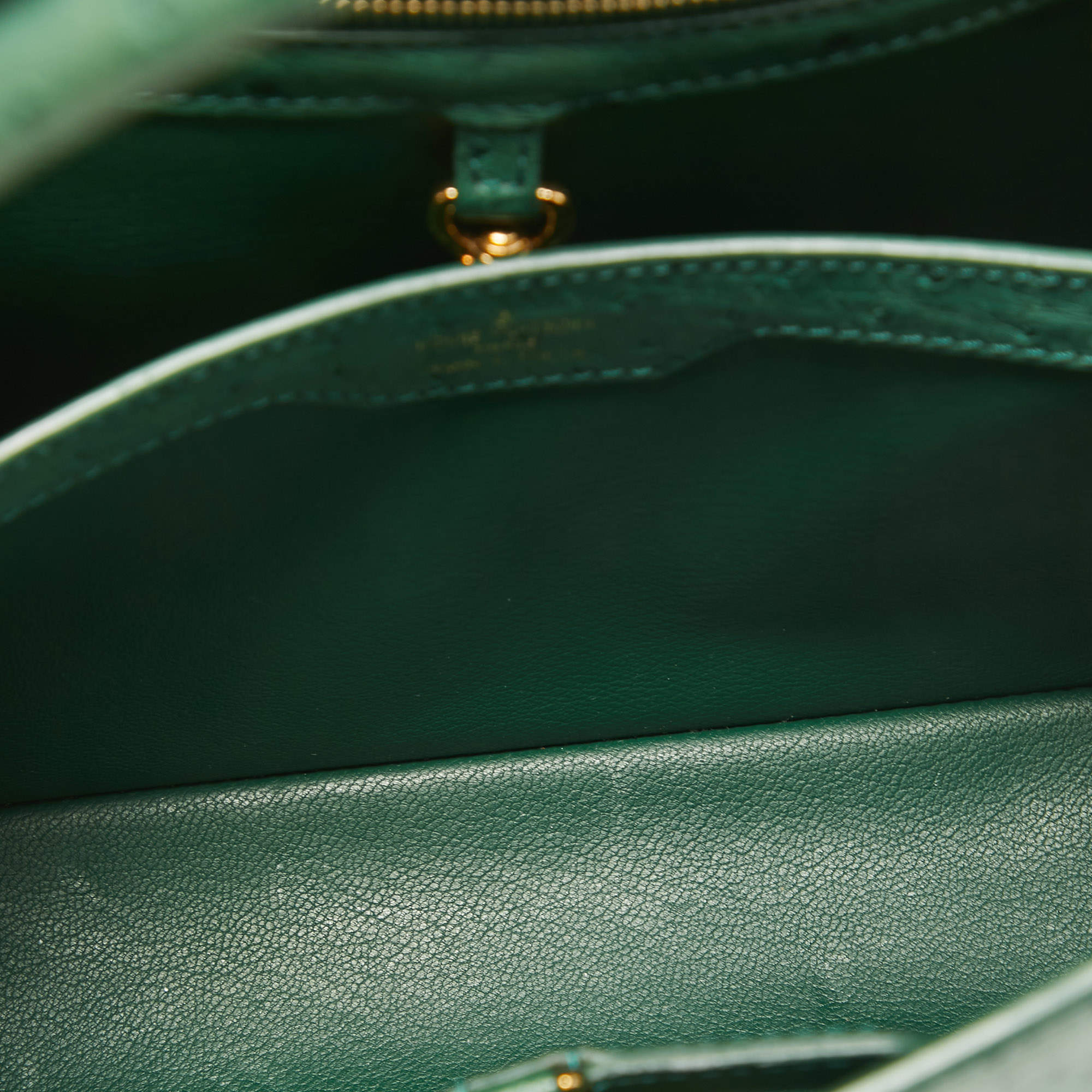Louis Vuitton Amethyste Ostrich Capucines Mini Bag – The Closet