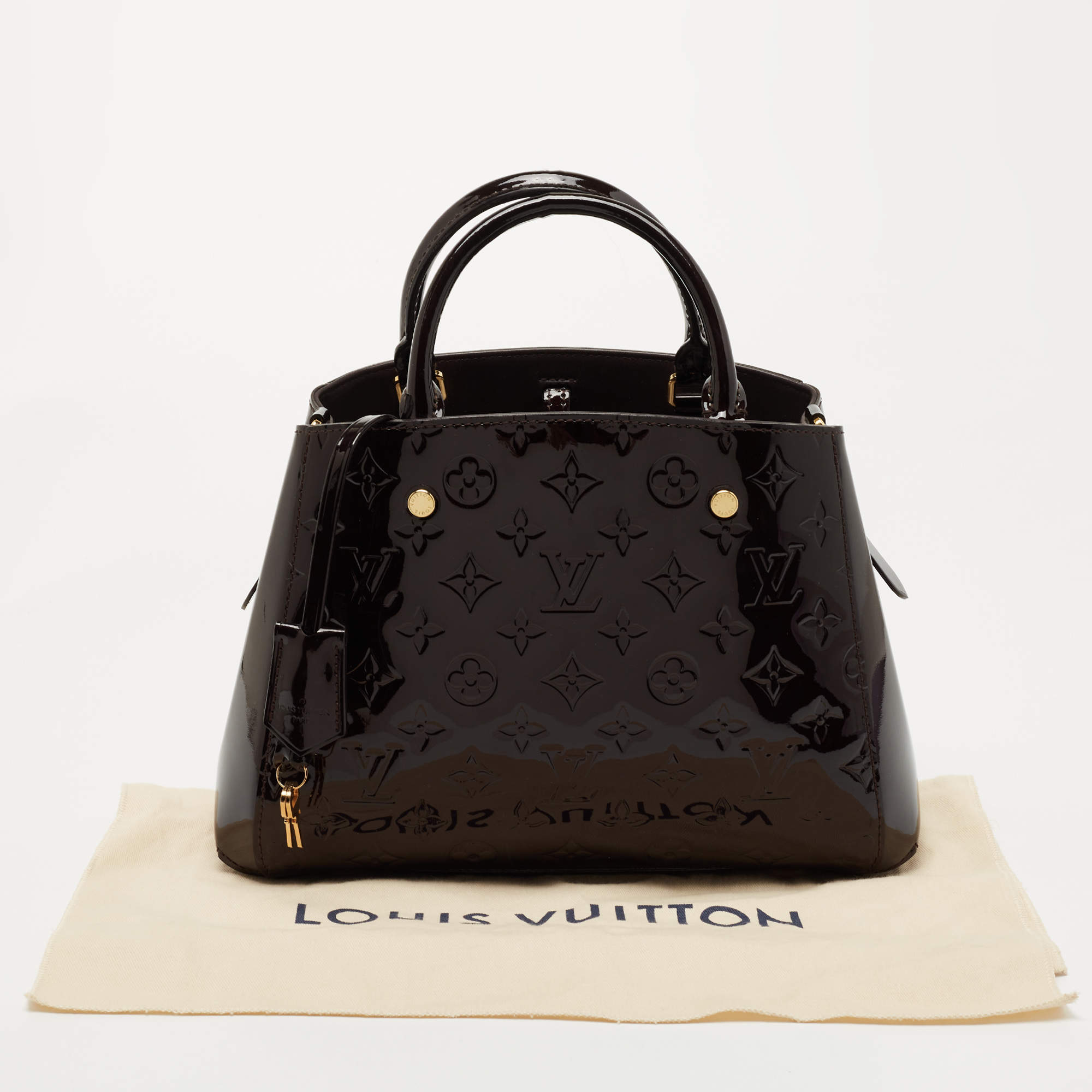 Louis Vuitton Amarante Monogram Vernis Montaigne BB Bag Louis