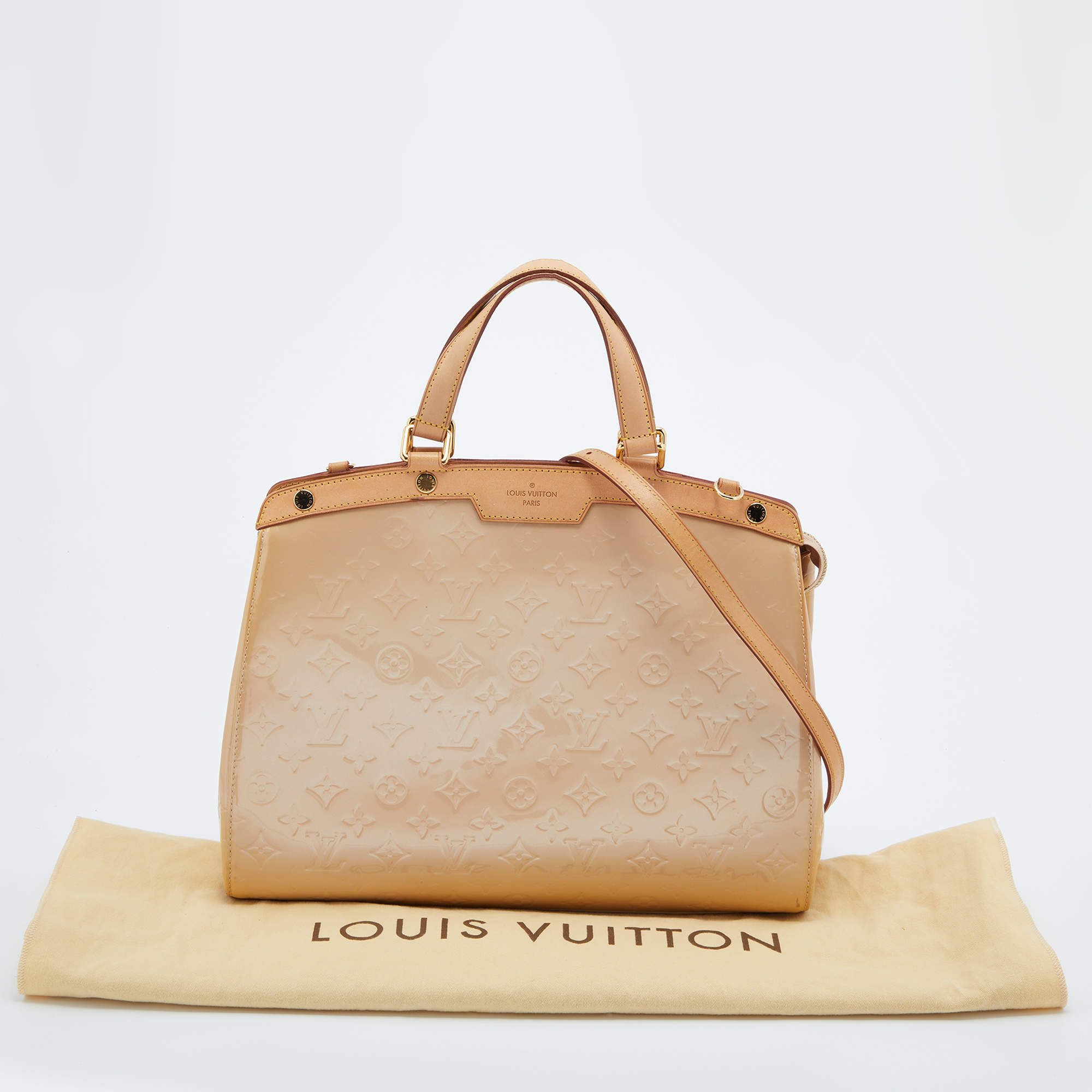 Louis Vuitton Citrine Monogram Vernis Brea MM Bag