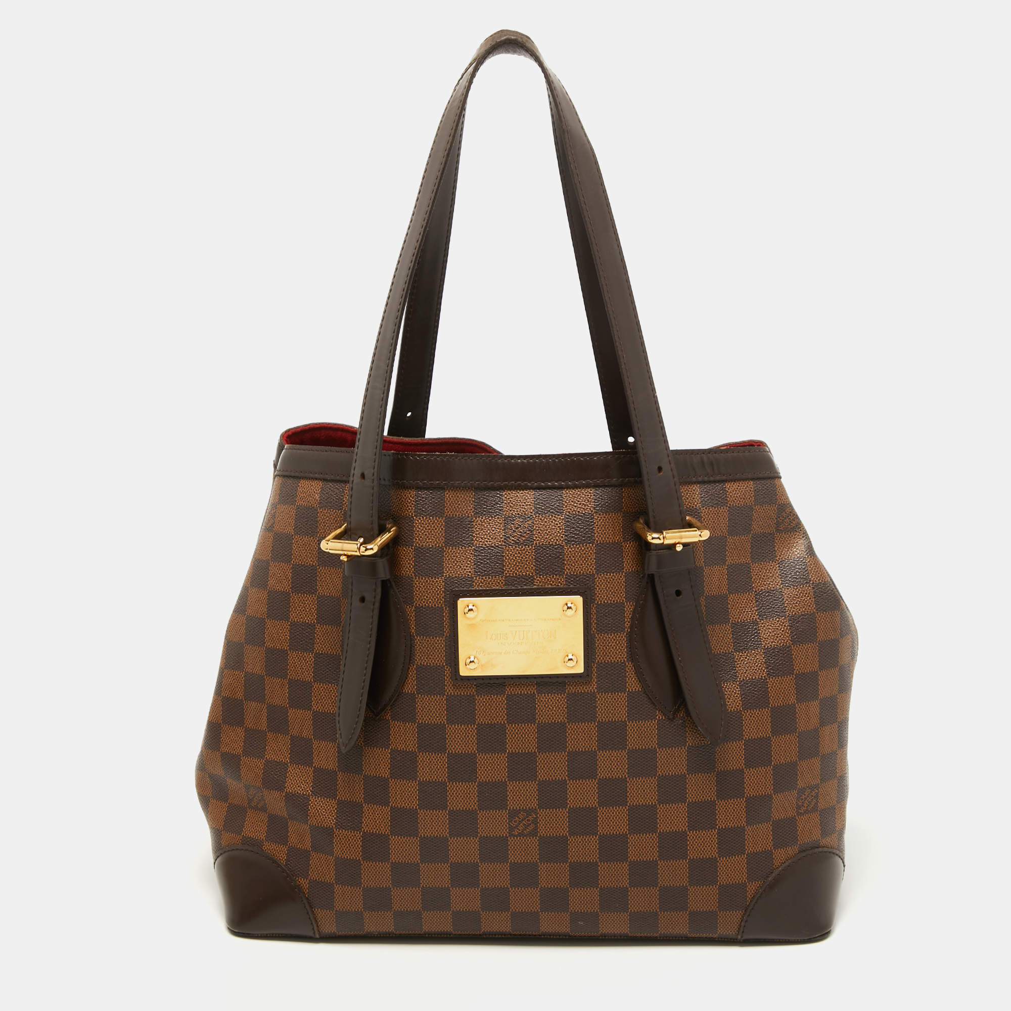 Pre Owned Louis Vuitton Damier Ebene Canvas Hampstead GM Bag