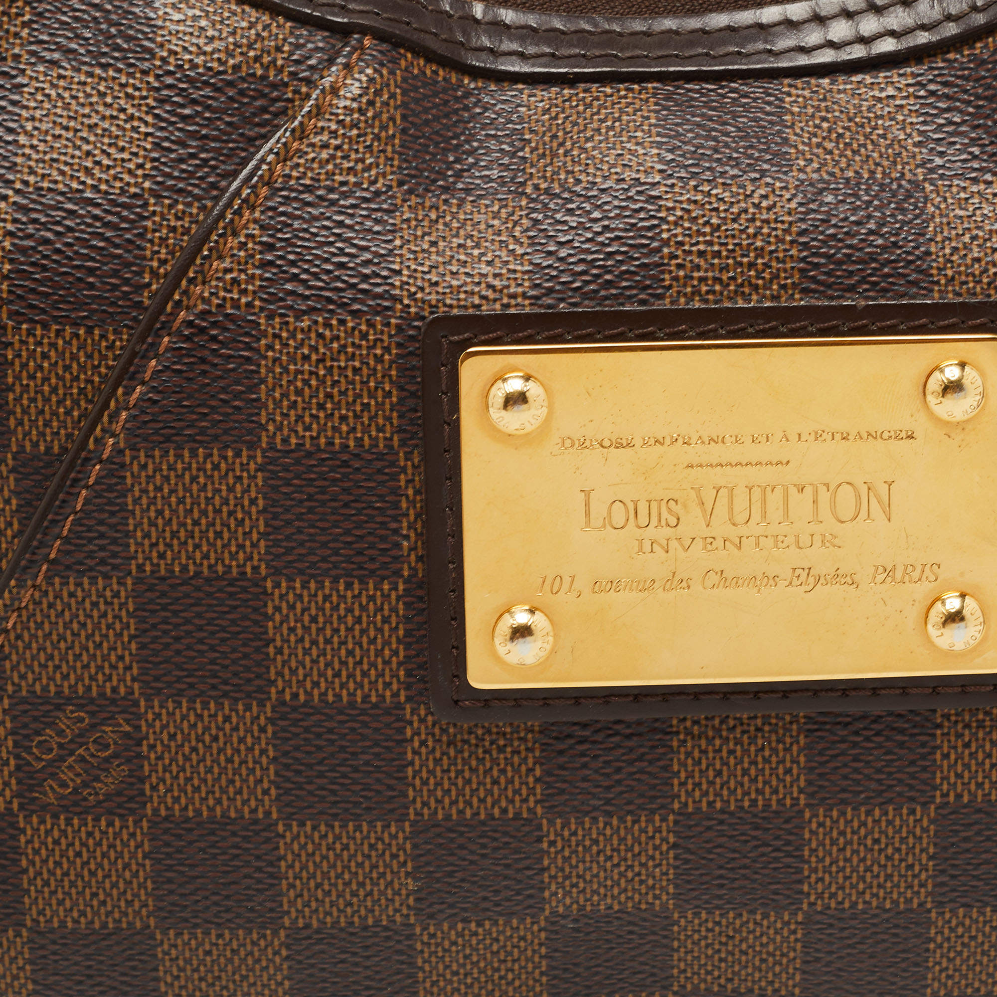 Louis Vuitton, Bags, Louis Vuitton Shoulder Bag Damier Thames Pm Brown  Canvas Womens N488