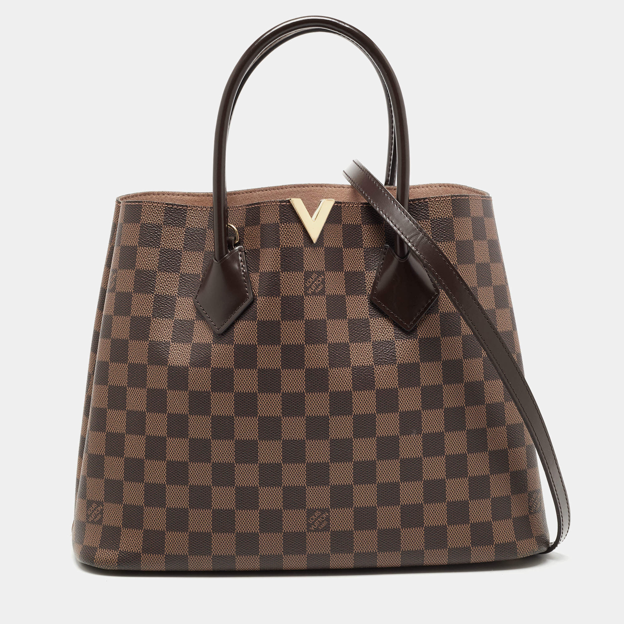 Louis Vuitton Kensington Damier Ebene 'V' Tote Bag Reference Guide -  Spotted Fashion