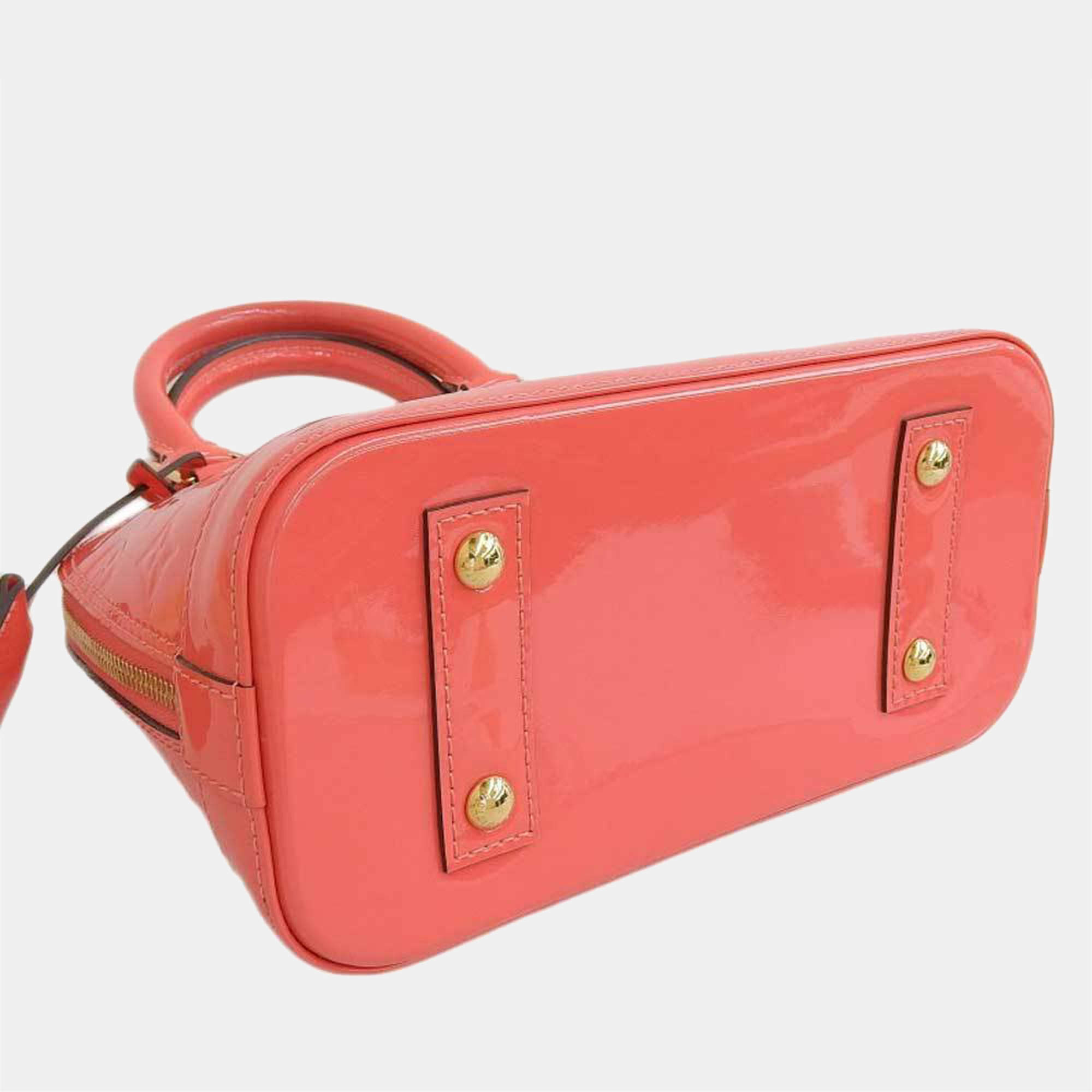 Alma bb leather handbag Louis Vuitton Orange in Leather - 20593288