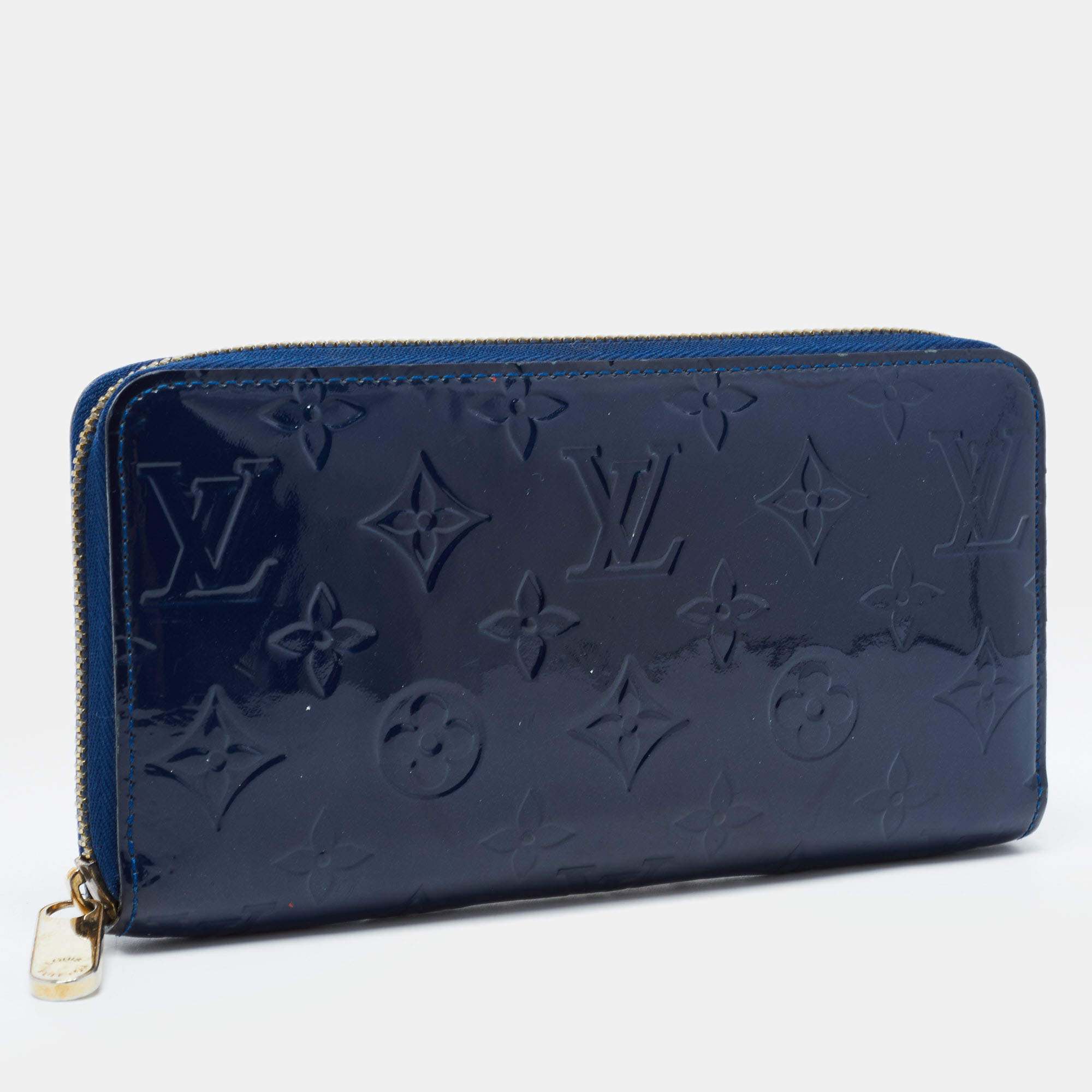 Louis Vuitton Light Blue Leather Articles de Voyage Zippy Wallet Zip Around 861160