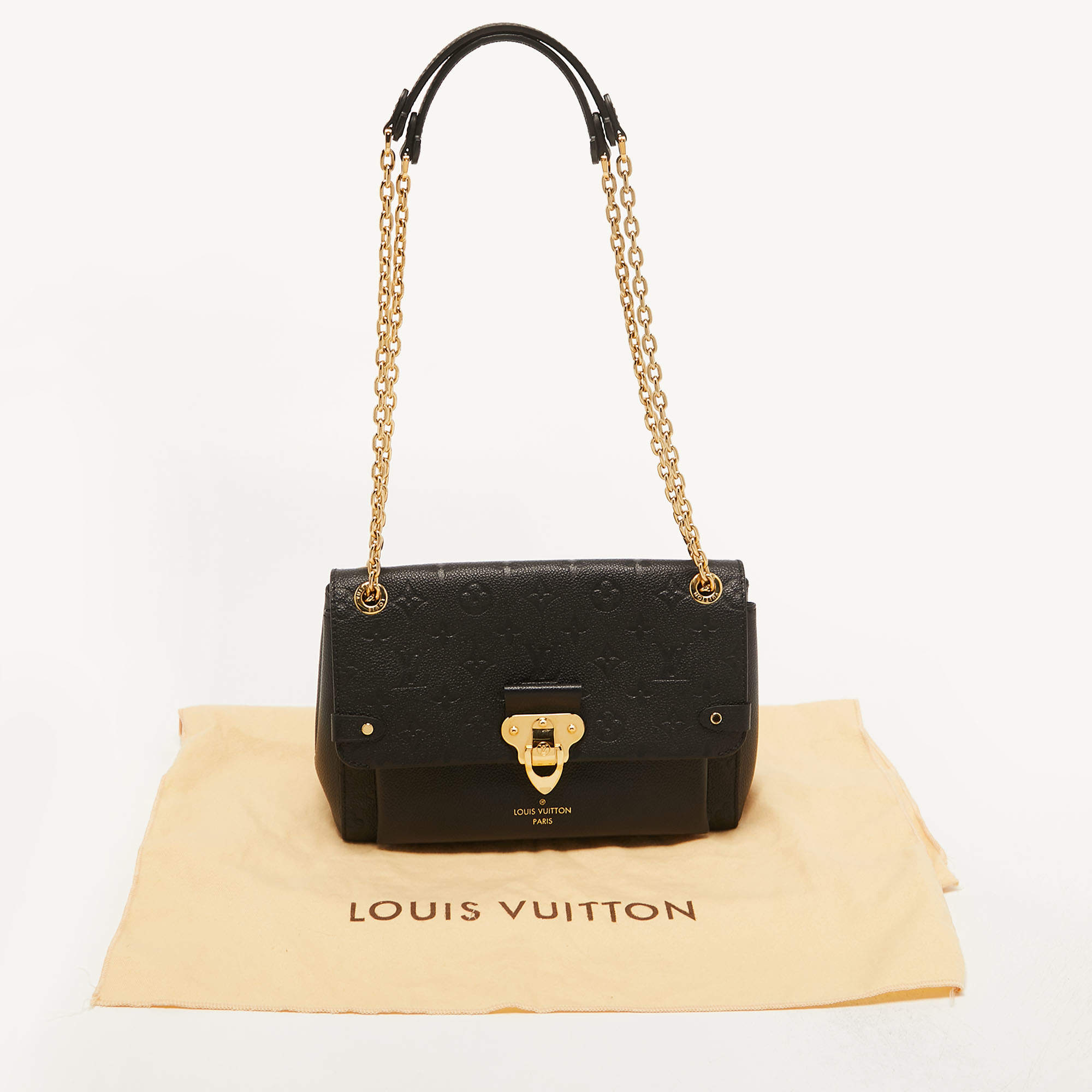 Louis Vuitton Noir Monogram Empreinte Leather Vavin PM Bag Louis