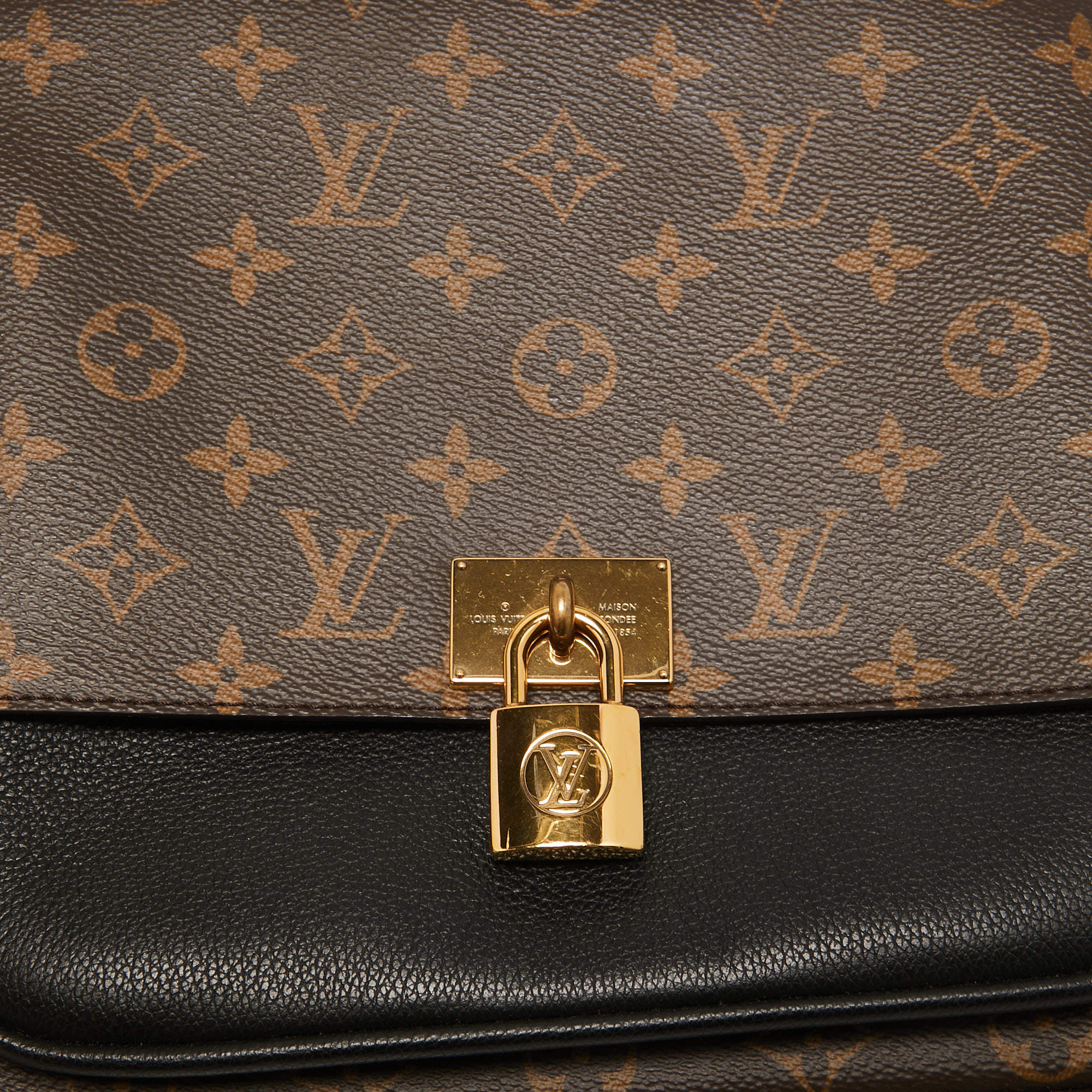 Louis Vuitton Brown, Pattern Print Monogram Marignan Bag PM