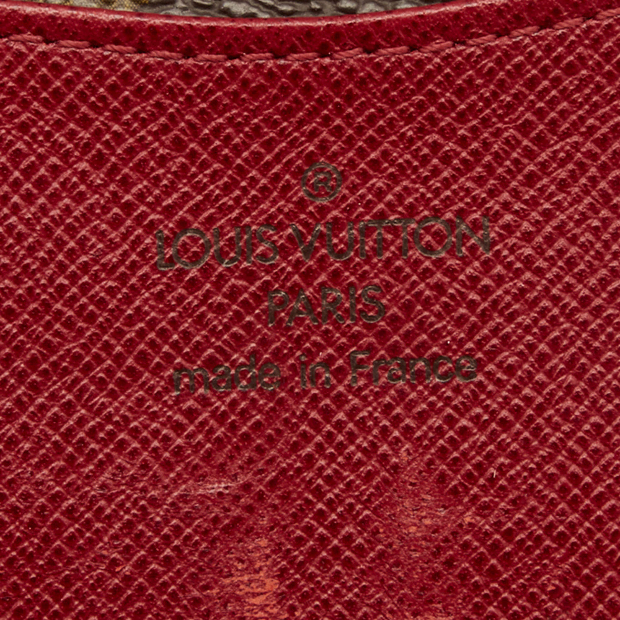 Louis Vuitton Damier Ebene Josephine Wallet Red 220648