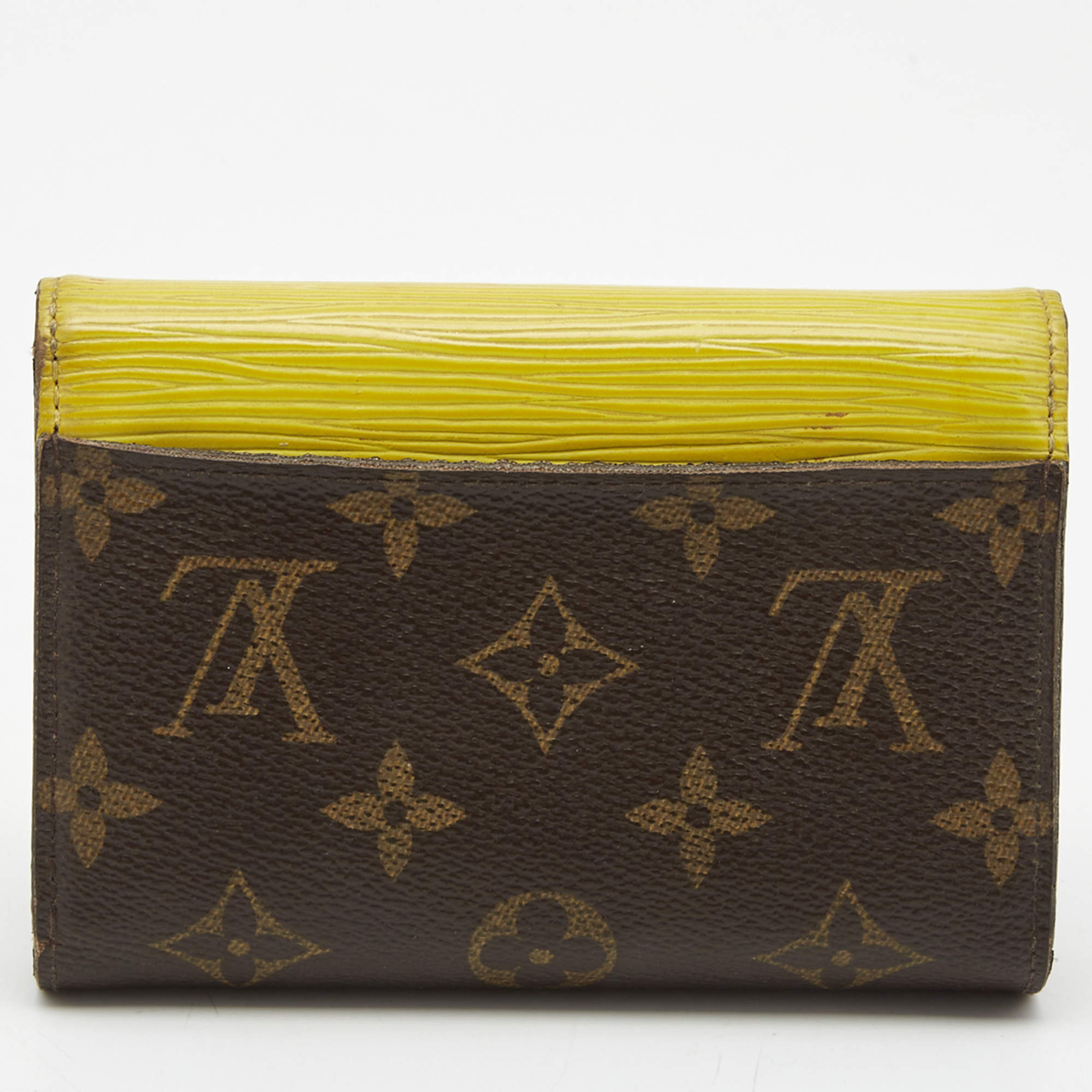 Louis Vuitton Pistache EPI Leather and Monogram Canvas Marie-lou Compact Wallet