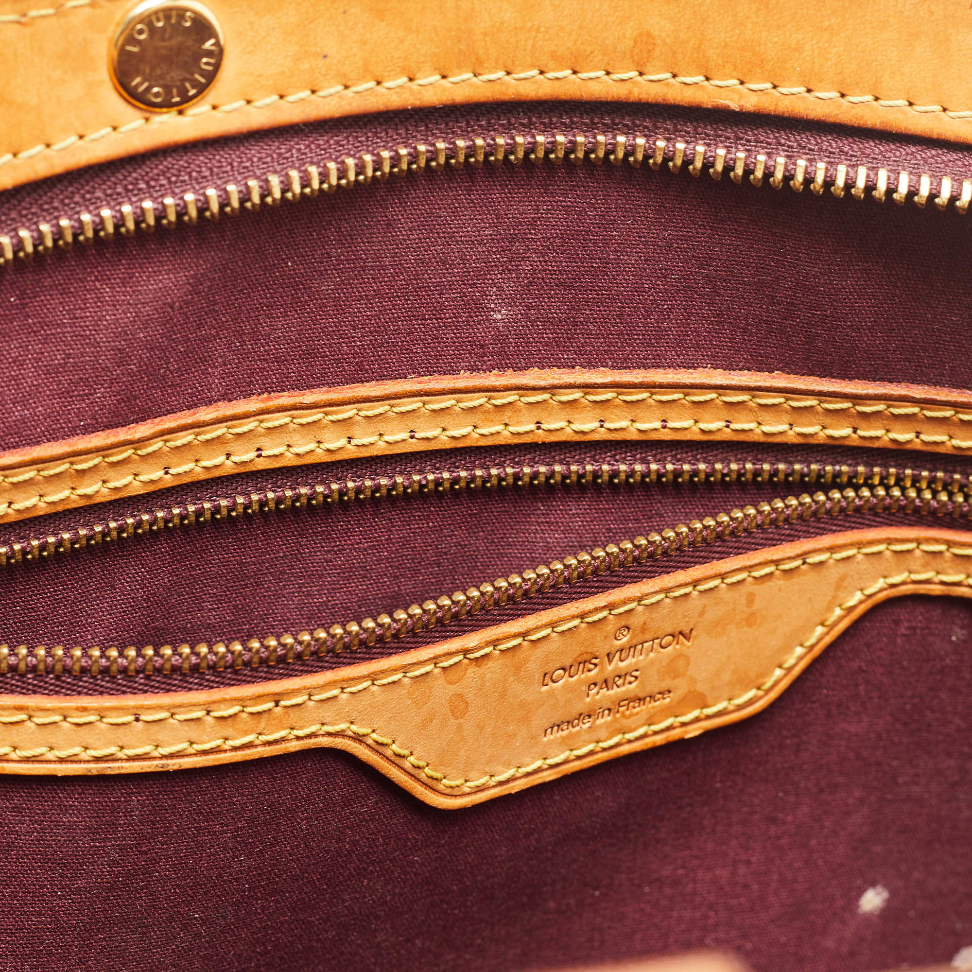Louis Vuitton Brown Monogram Vernis Brea MM Beige Leather Patent leather  ref.946464 - Joli Closet