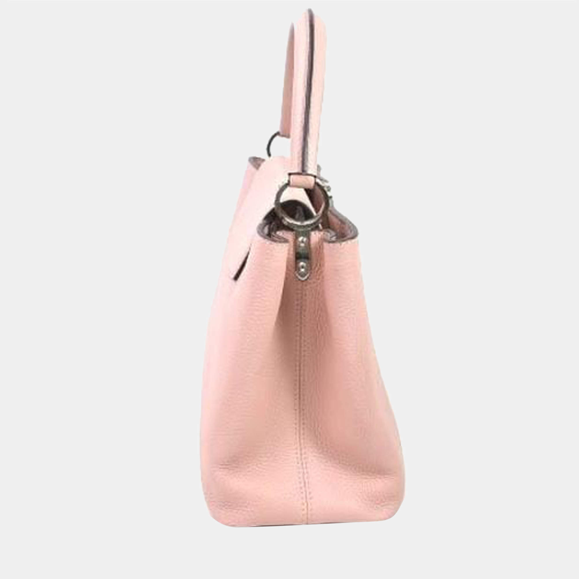 Louis Vuitton Pink Capucines Taurillon MM Top Handle Bag For Sale at  1stDibs  louis vuitton wicker bag, louis vuitton pink handle bag, louis  vuitton capucines wicker bag