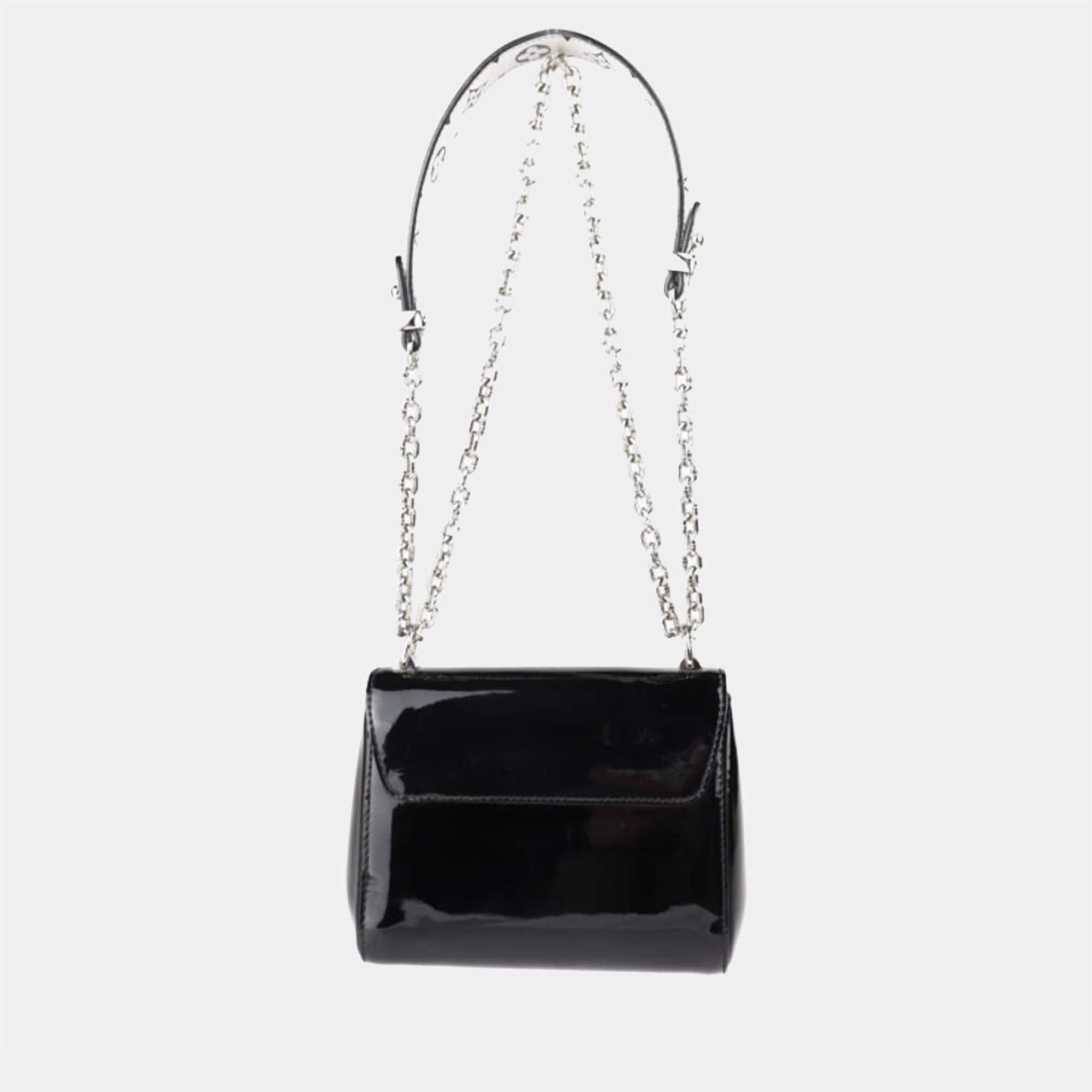 Louis Vuitton Black Vernis Patent Leather Twist PM Shoulder Bag
