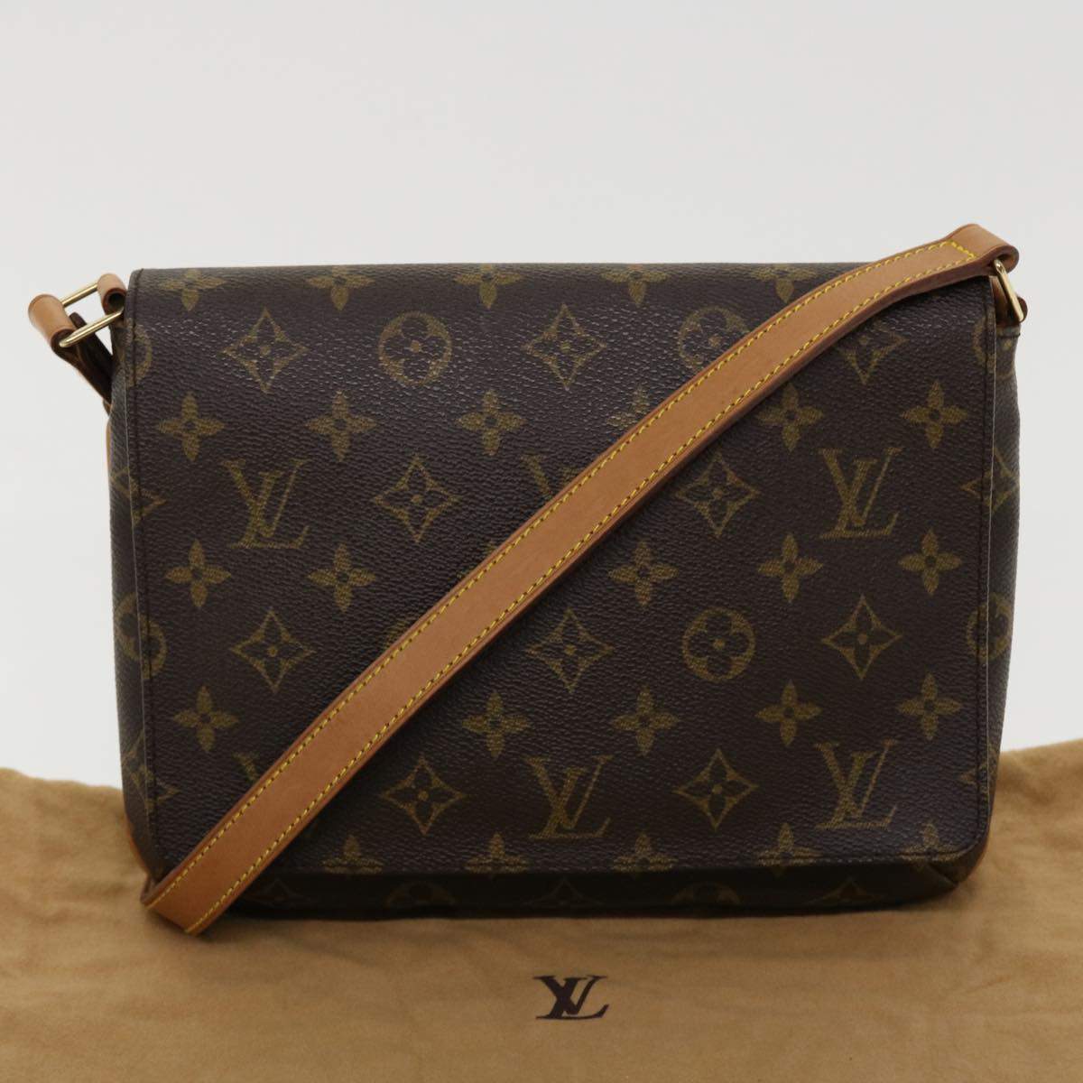 Authentic Louis Vuitton Musette Tango Vintage Leather Crossbody Bag Monogram