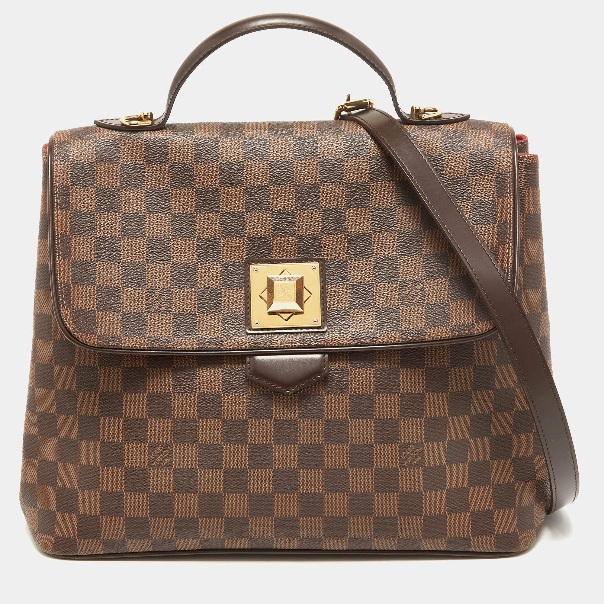 Pre Owned Louis Vuitton Damier Ebene Canvas Bergamo GM Bag