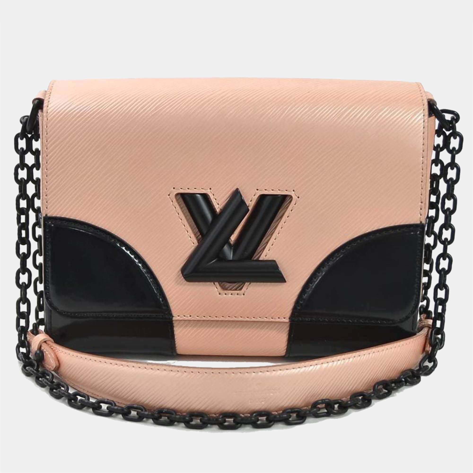 Louis Vuitton Pink/Black Epi Leather Twist MM Shoulder Bag Louis