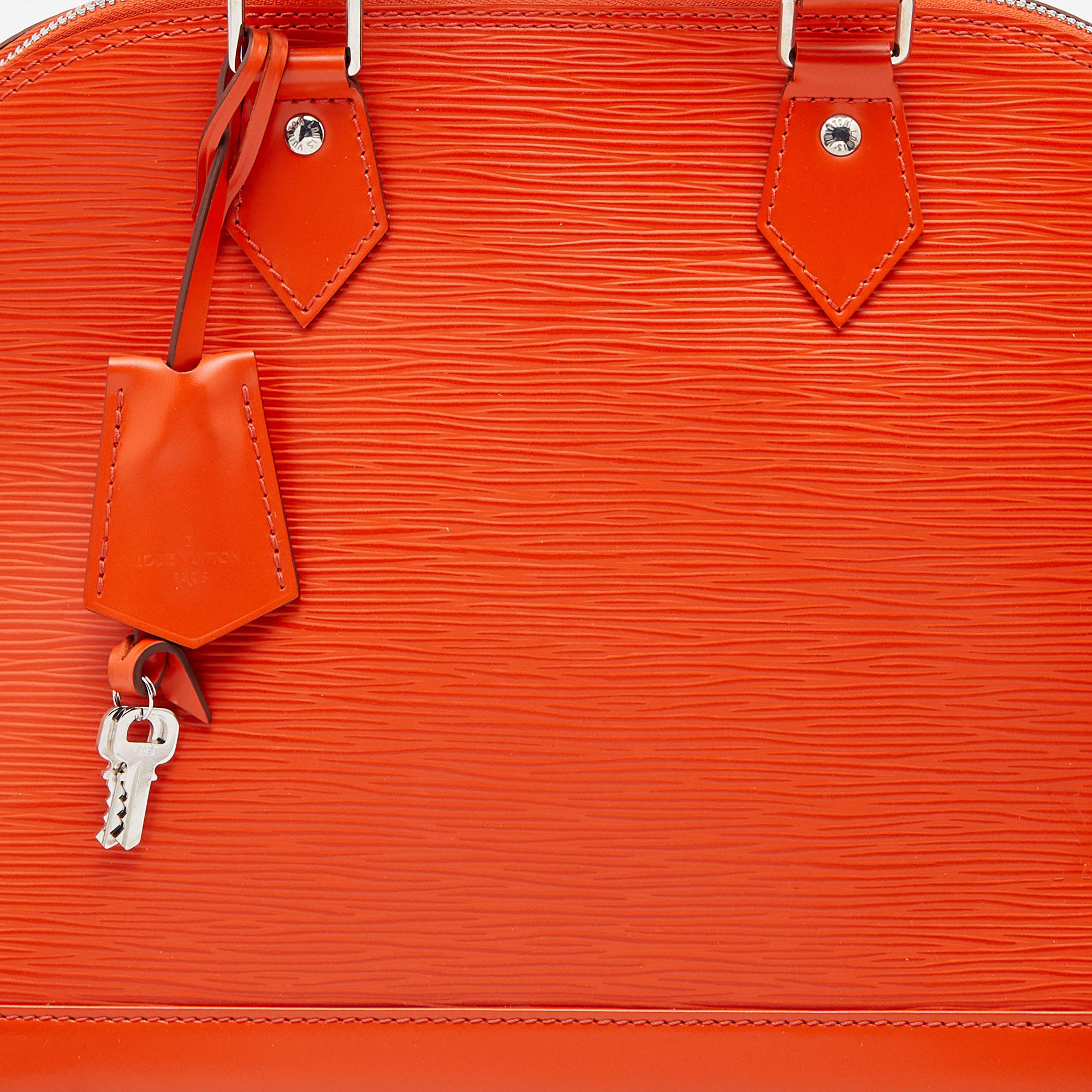 Louis Vuitton Alma PM Tasche Handtasche Epi Leder Piment Orange in