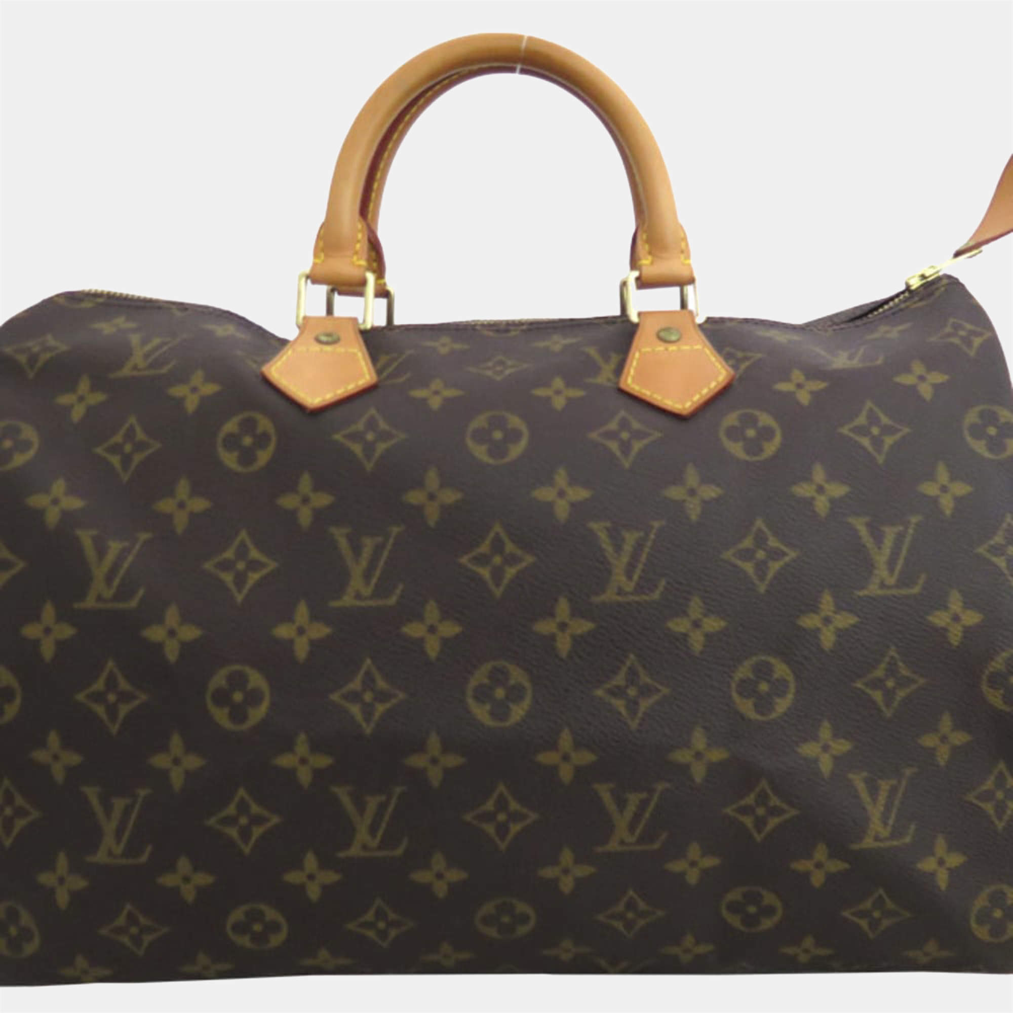 Louis Vuitton Brown Monogram Canvas Speedy 35 Top Handle Bag Louis