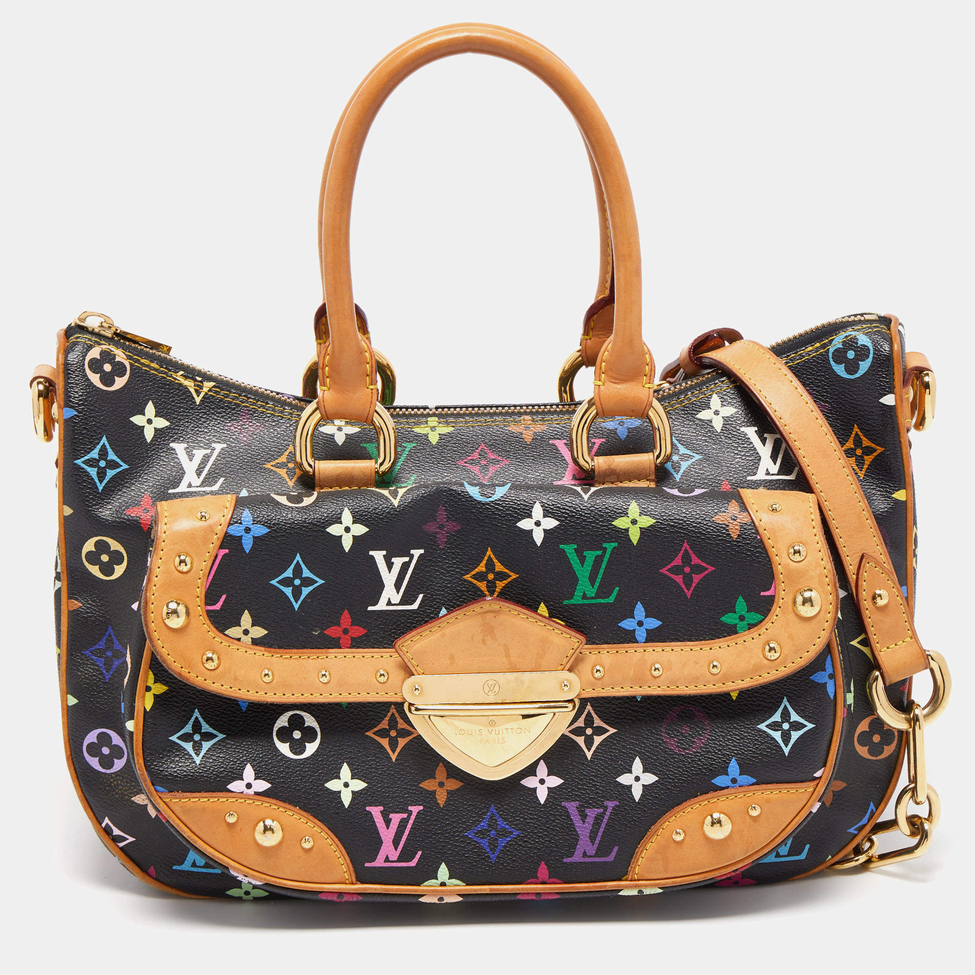 LOUIS VUITTON Monogram Multicolor Rita Black | FASHIONPHILE