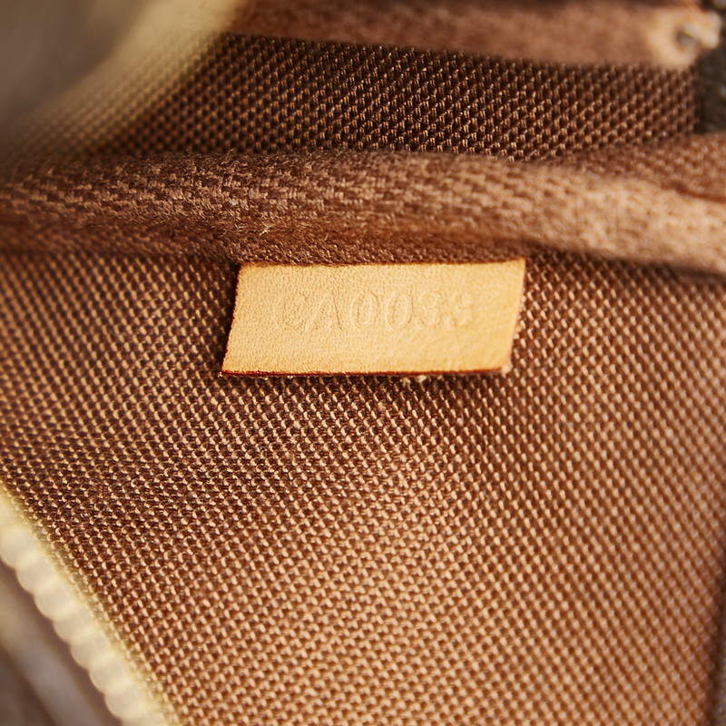 Louis Vuitton Brown Monogram Pochette Accessoires Long Strap Leather Cloth  ref.536238 - Joli Closet