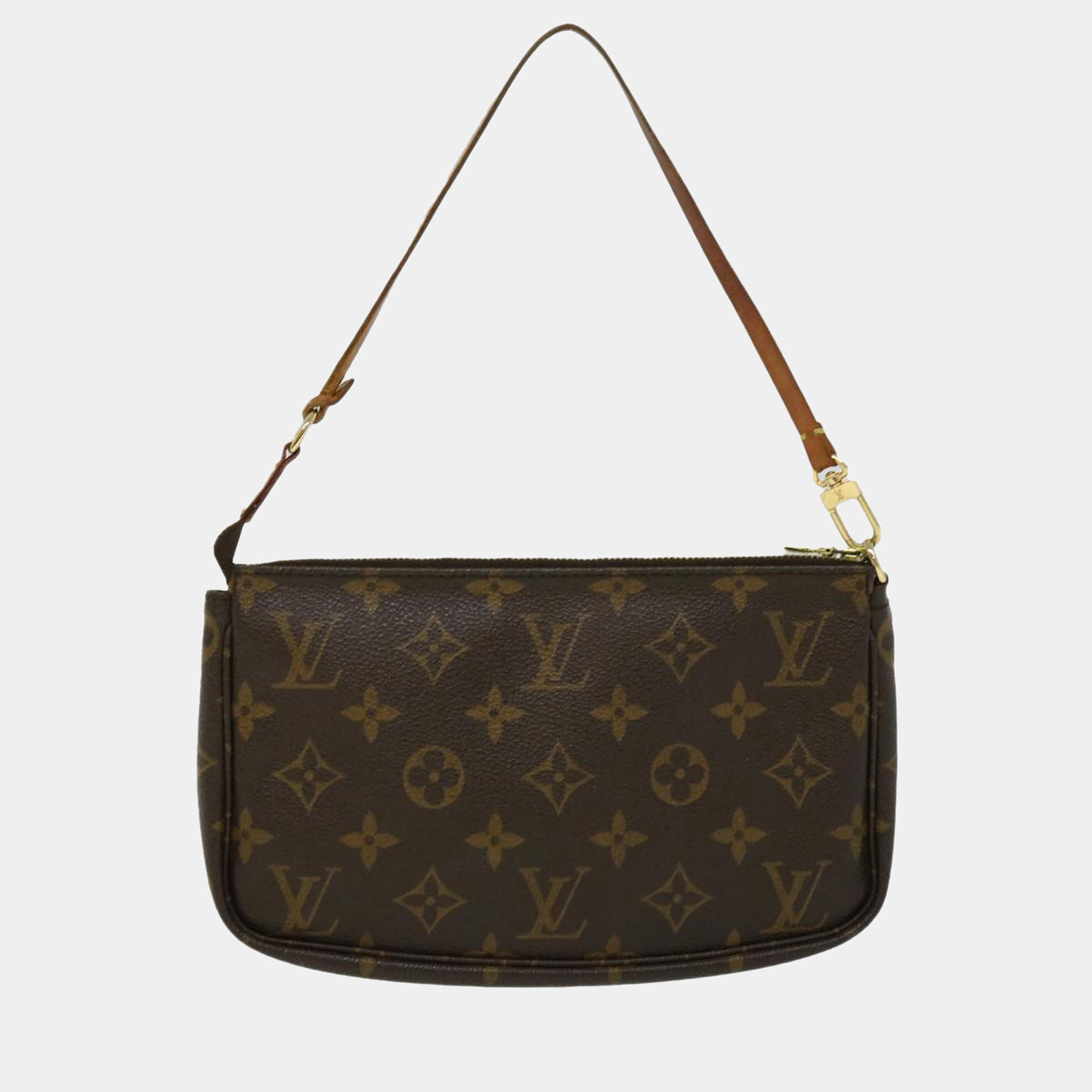 Neverfull cloth clutch bag Louis Vuitton Brown in Cloth  26833064