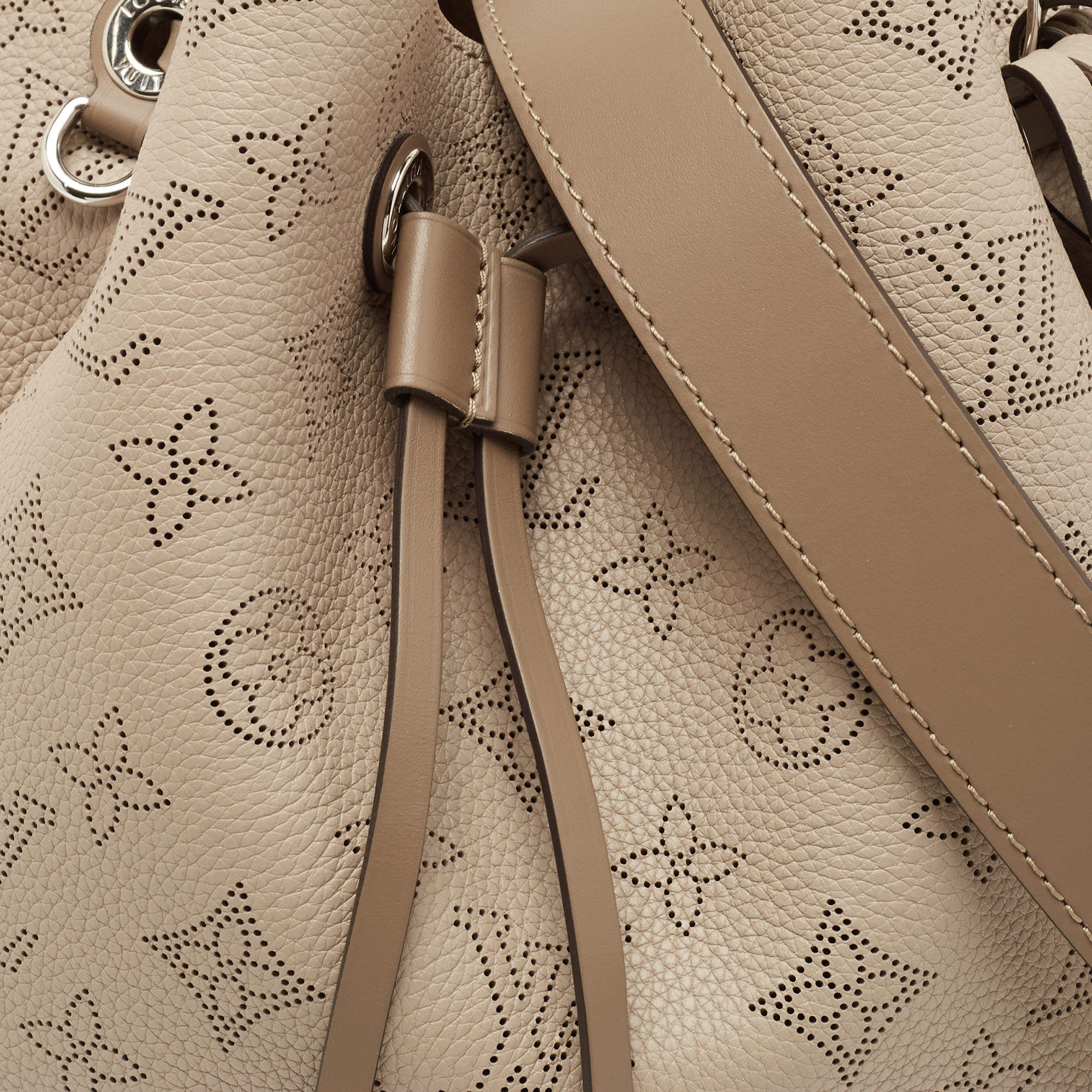 Louis Vuitton Opal Monogram Mahina Leather Girolata Bucket Bag