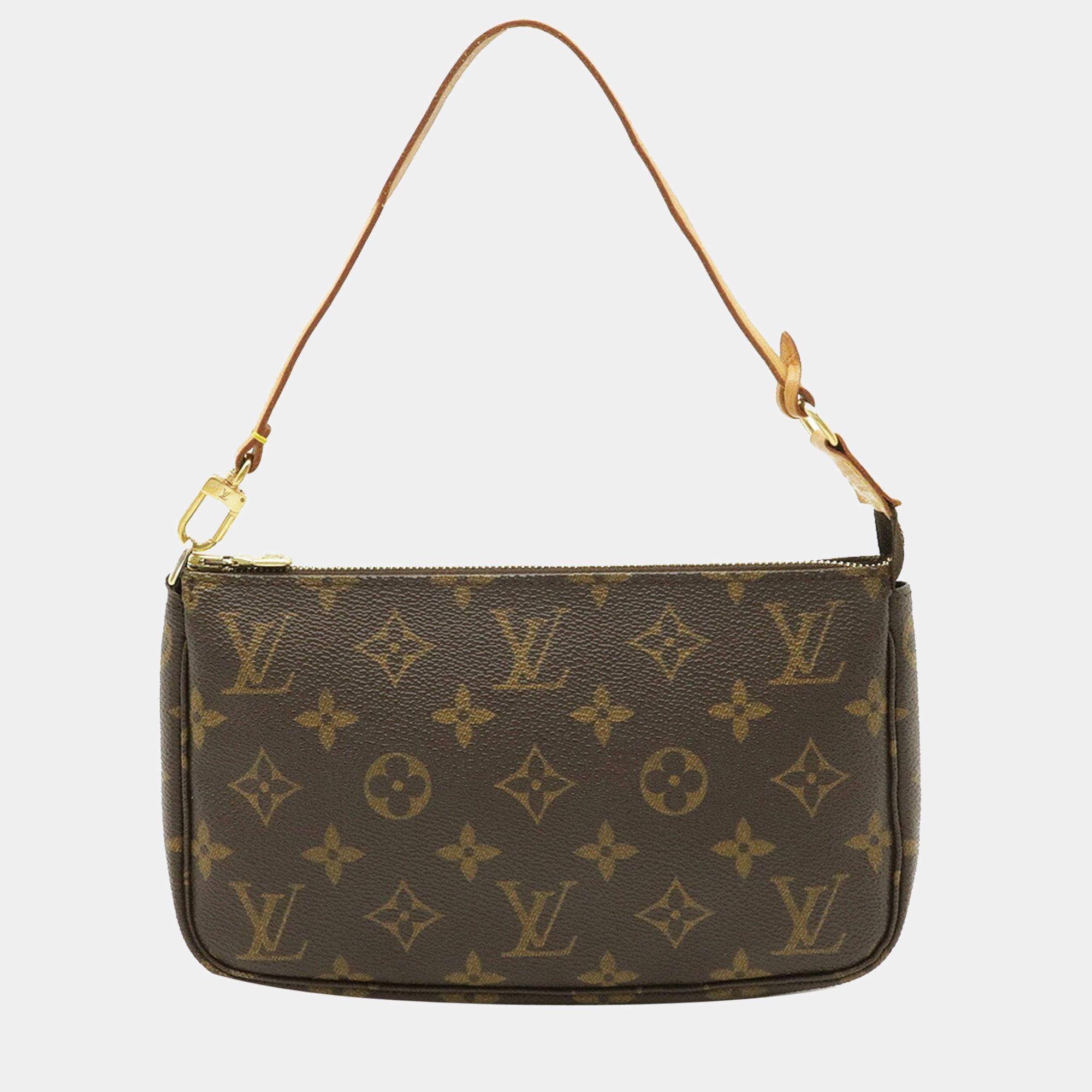 Pre Owned Louis Vuitton Brown Monogram Canvas Pochette Accessoires Shoulder Bag