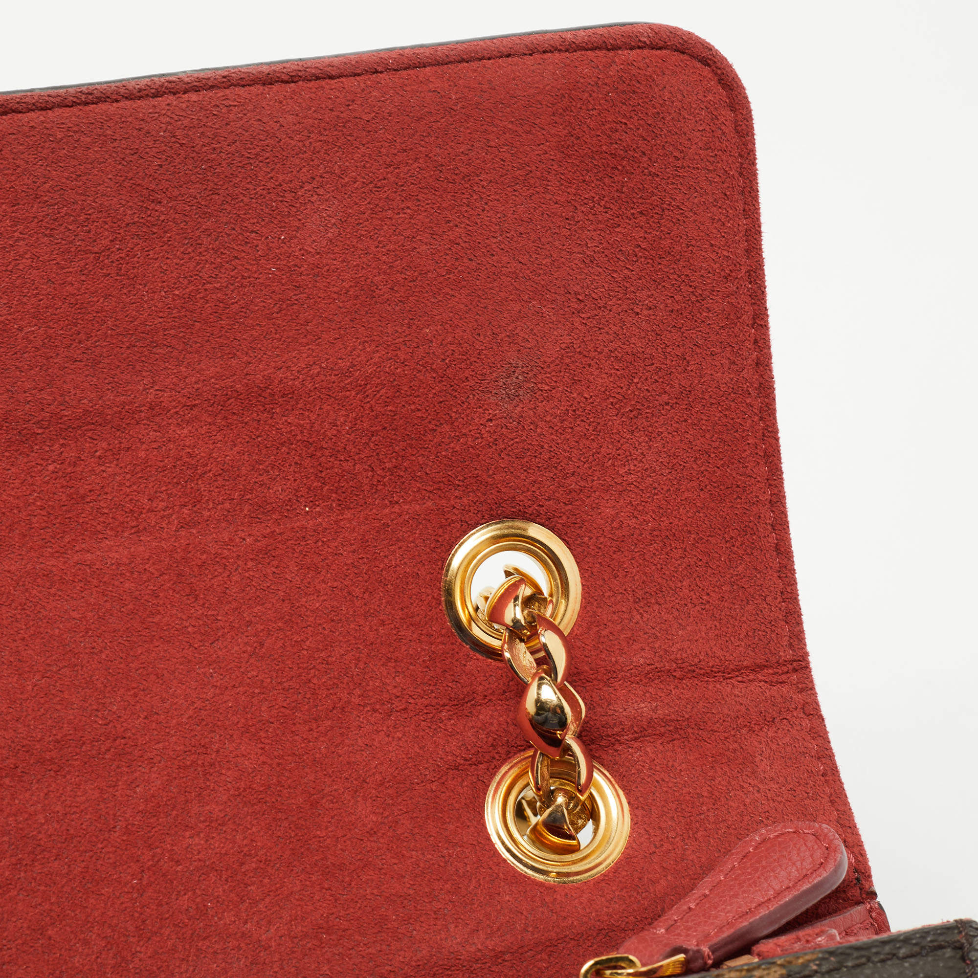 Louis Vuitton Victoire, Monogram Canvas with Cherry Red with Gold Hardware,  Preowned in Box WA001