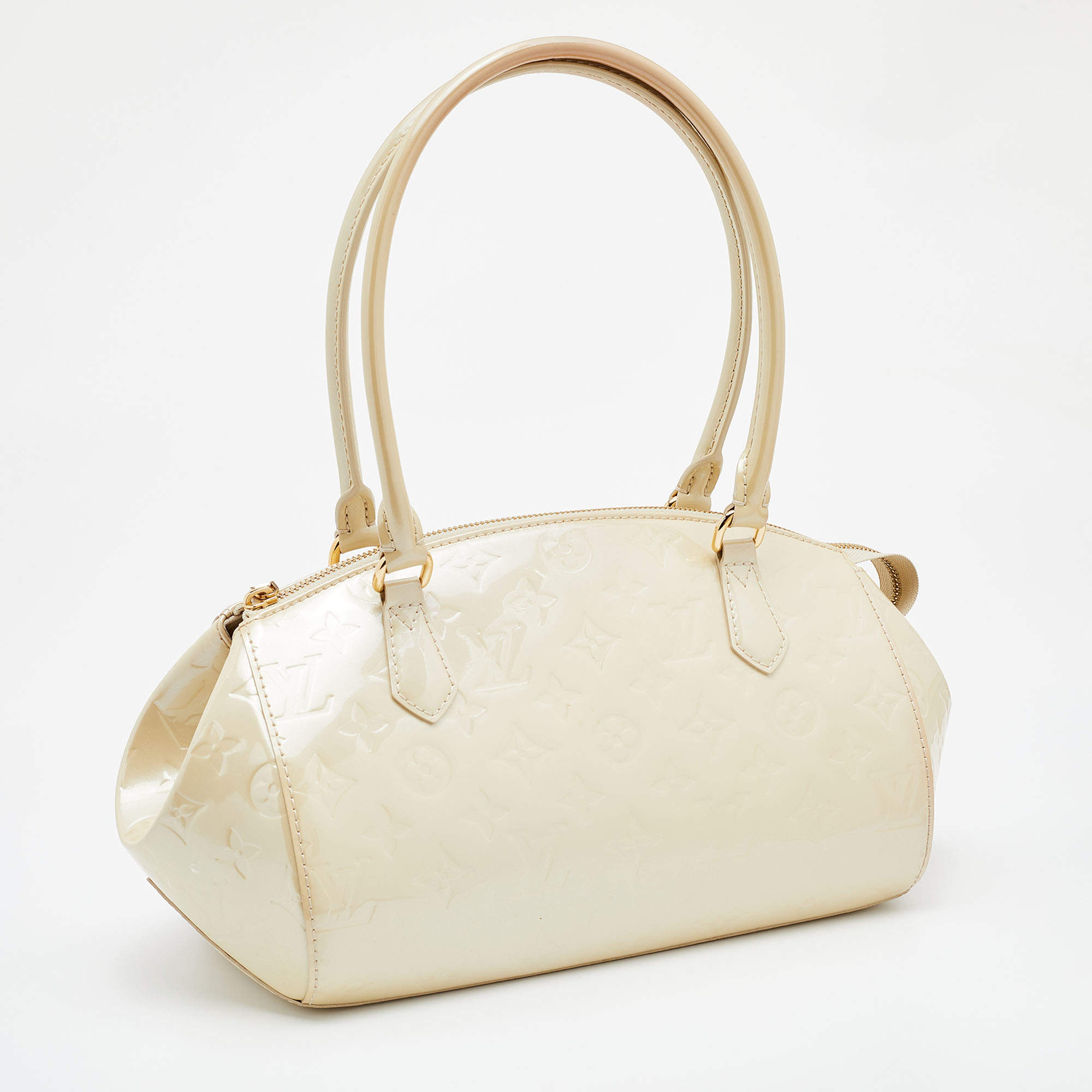 Japan Used Bag] Used Louis Vuitton Sherwood Pm Monogram Vernis  White/Enamel/Whi
