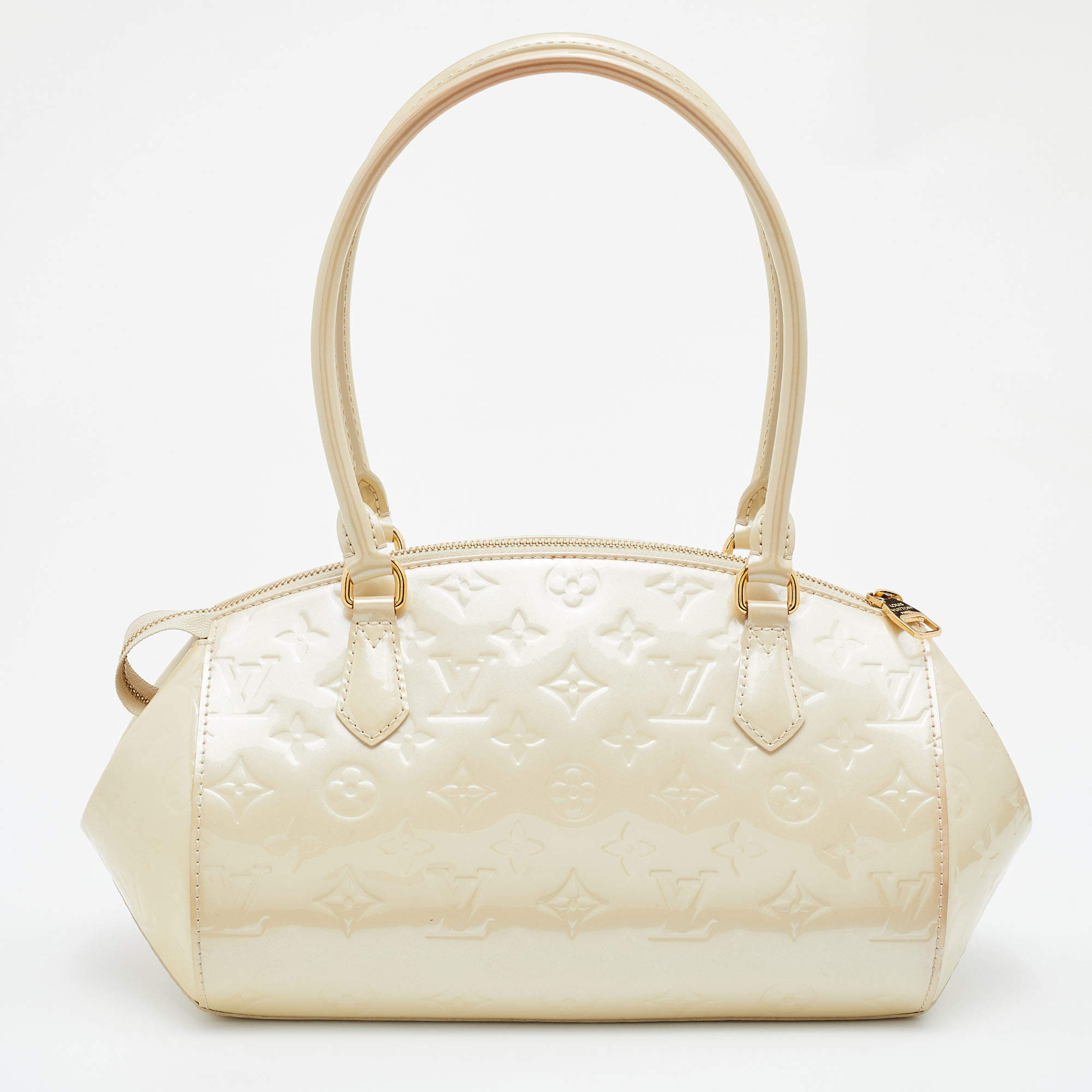 Japan Used Bag] Used Louis Vuitton Sherwood Pm Monogram Vernis  White/Enamel/Whi