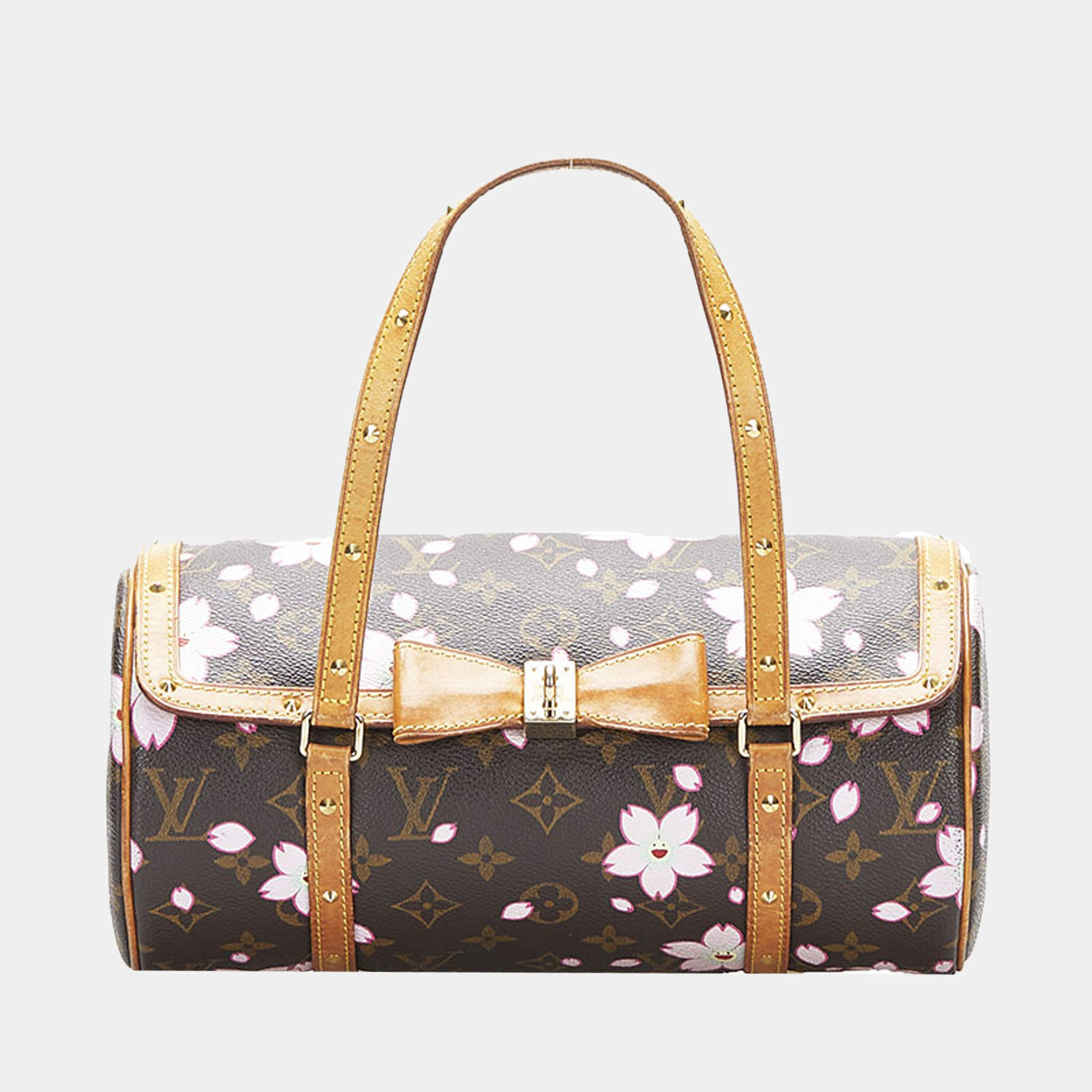 Pre Owned Louis Vuitton Brown Canvas Monogram Cherry Blossom Papillon 30