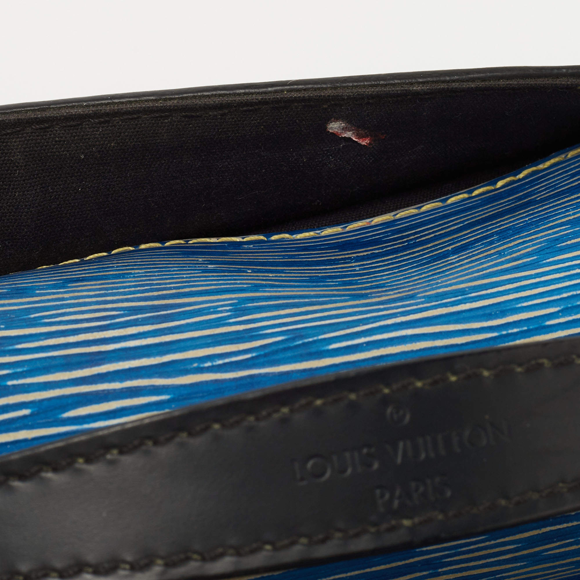 Louis Vuitton Pochette Cosmetic Blue/Noir M54655 EPI Denim Leather