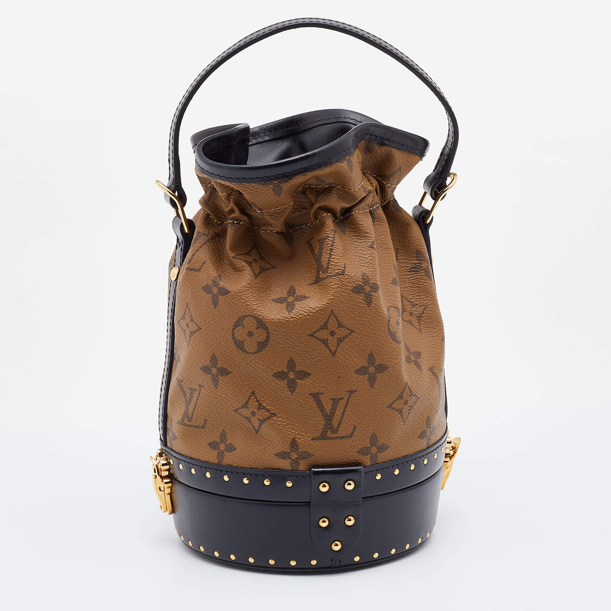 Louis Vuitton Brown Monogram Mini Lin Petit Bucket Bag – The Closet
