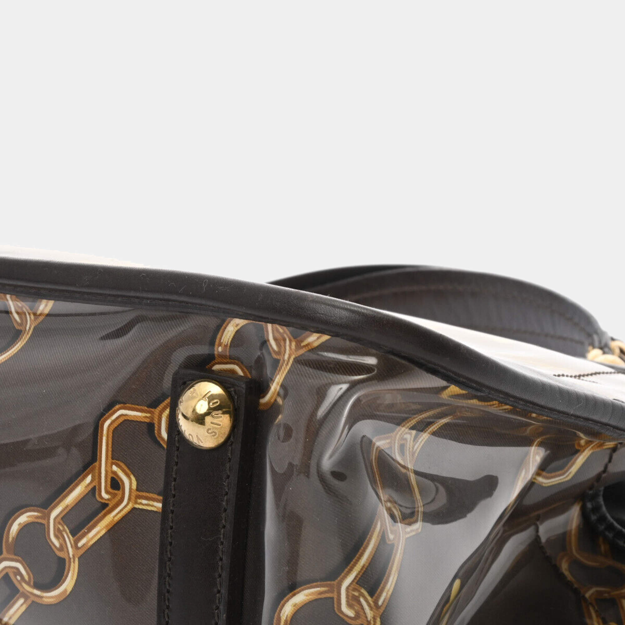 Louis Vuitton Brown Leather and PVC Charms Bag لوي فيتون