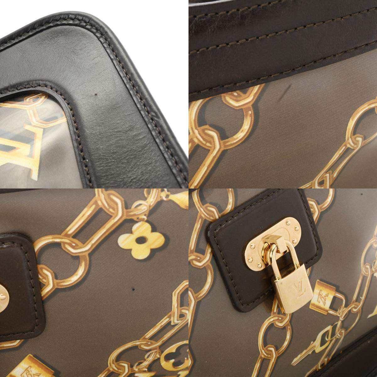 Louis Vuitton Brown Leather and PVC Charms Bag Louis Vuitton
