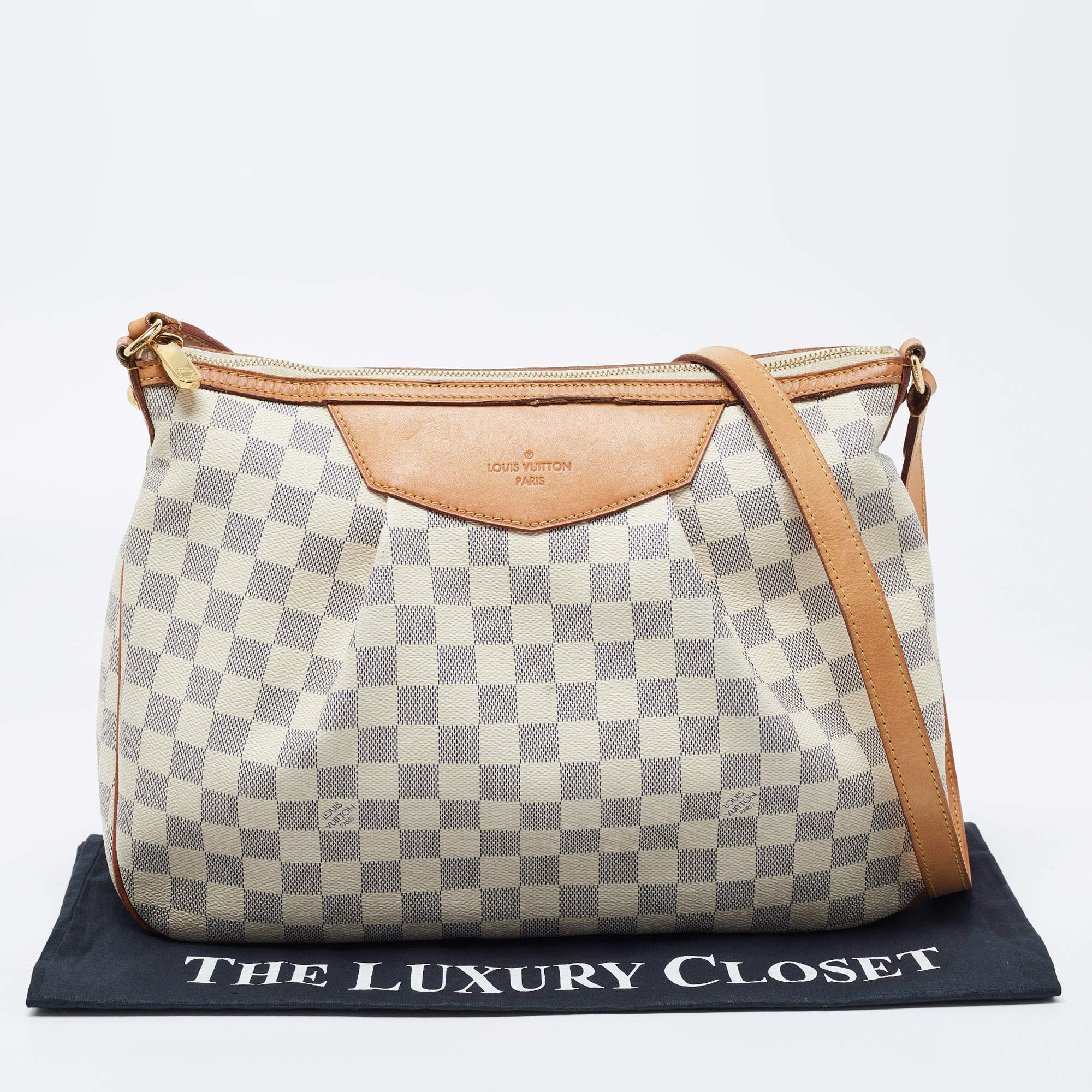 Louis Vuitton Damier Azur Canvas and Leather Siracusa MM Bag Louis Vuitton