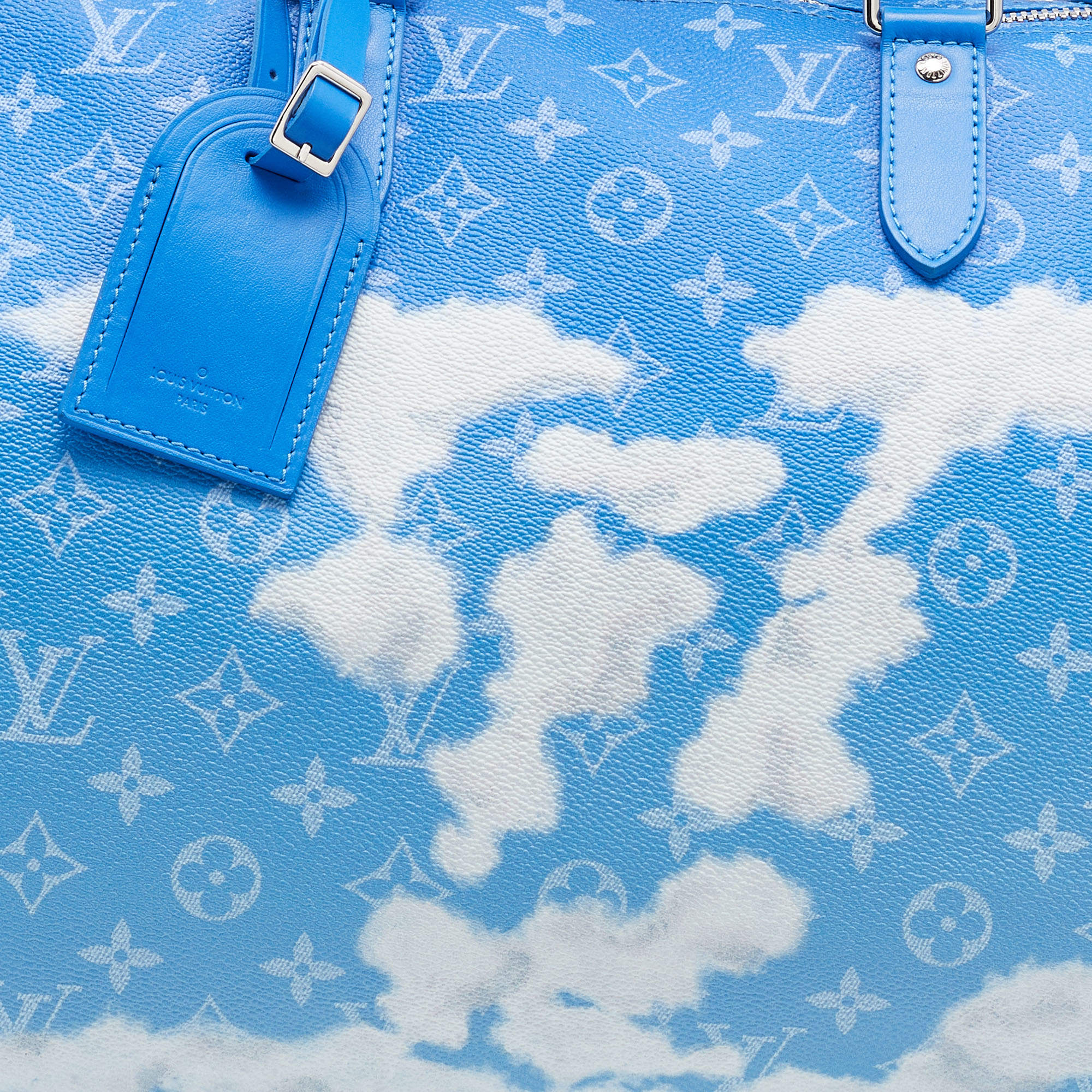 Louis Vuitton Monogram Clouds Keepall Bandoulière 50 - Blue