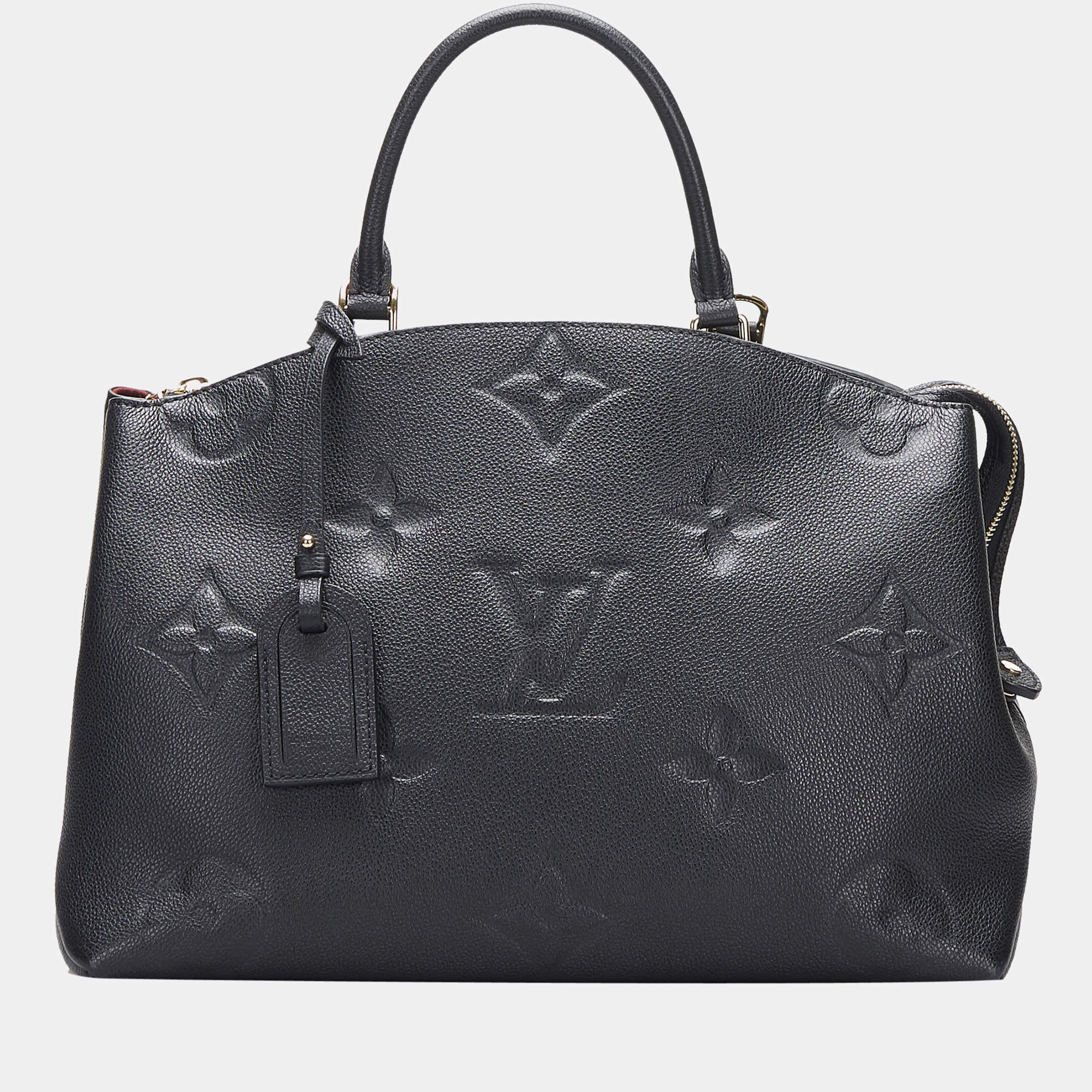 Diane Satchel Bag - Luxury Monogram Empreinte Leather Grey