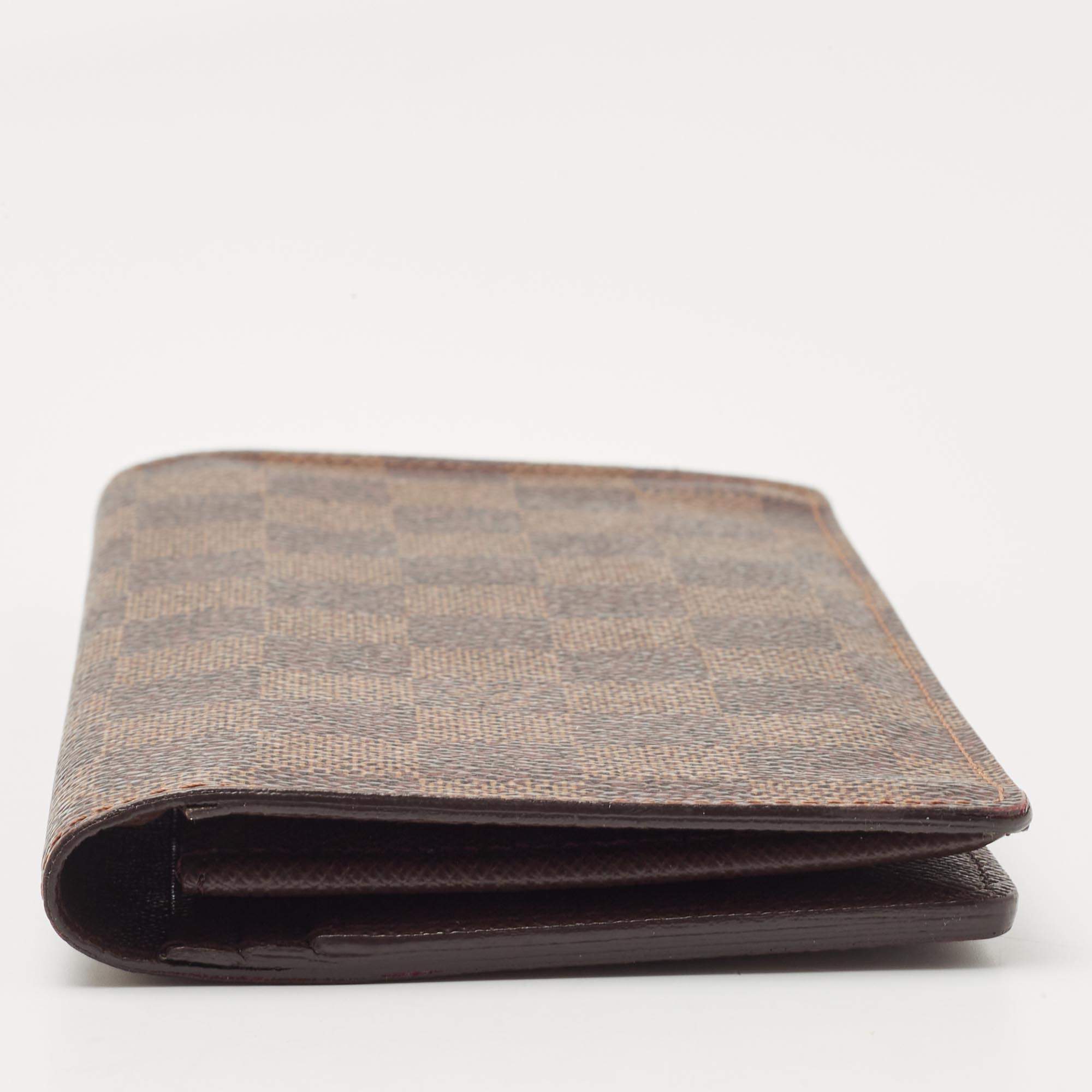 Louis Vuitton Damier Ebene Canvas Brazza Wallet