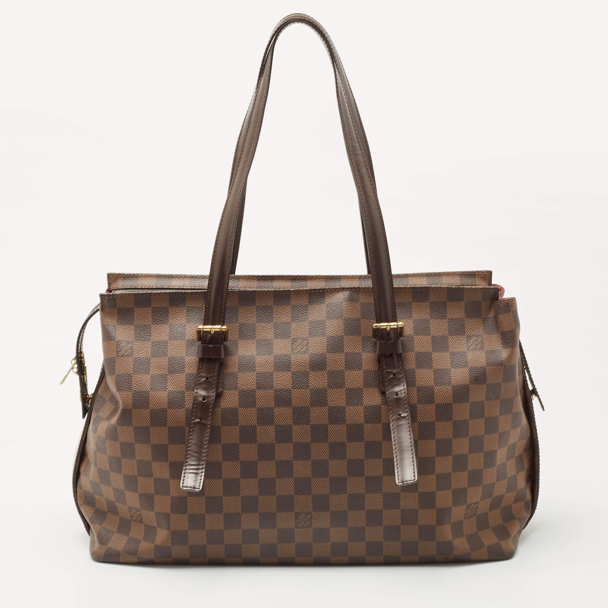 Brown Louis Vuitton Damier Ebene Chelsea Shoulder Bag, LOUIS VUITTON OVER  THE MOON BAG
