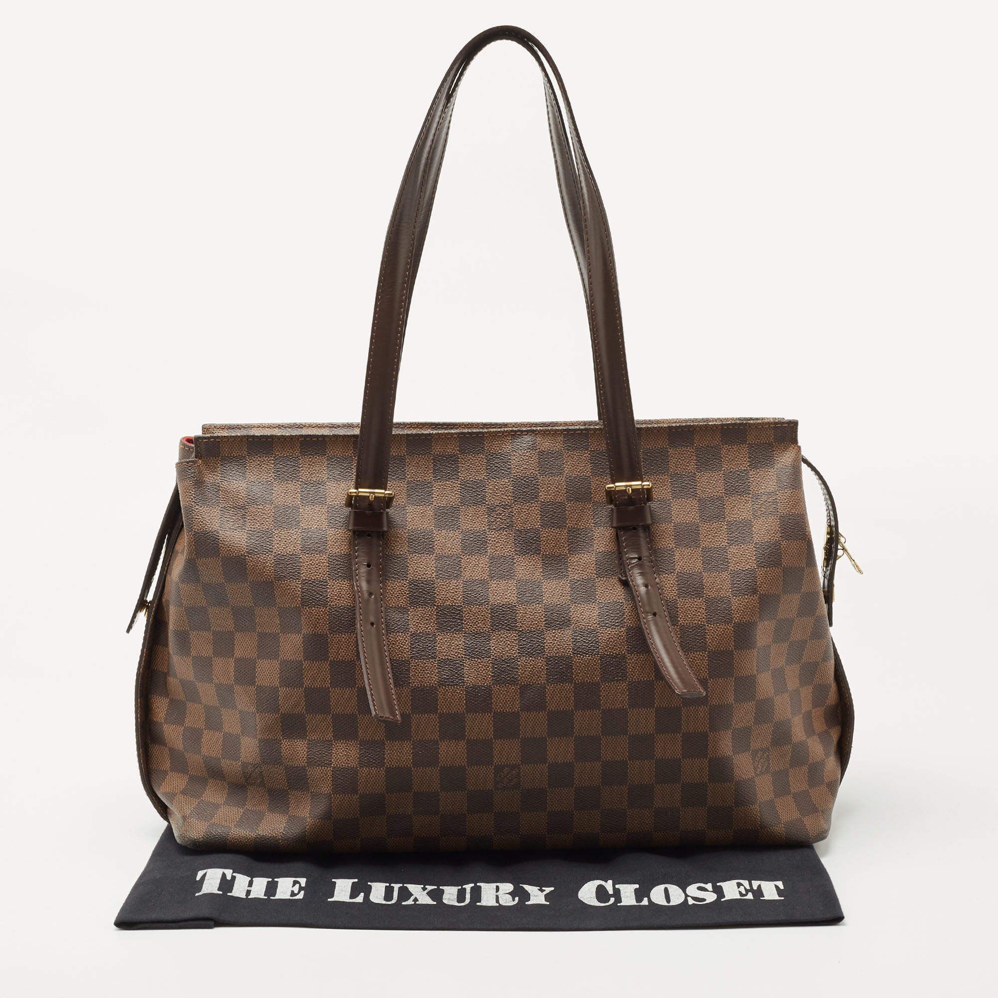Louis Vuitton Damier Ebene Canvas Chelsea Bag Louis Vuitton