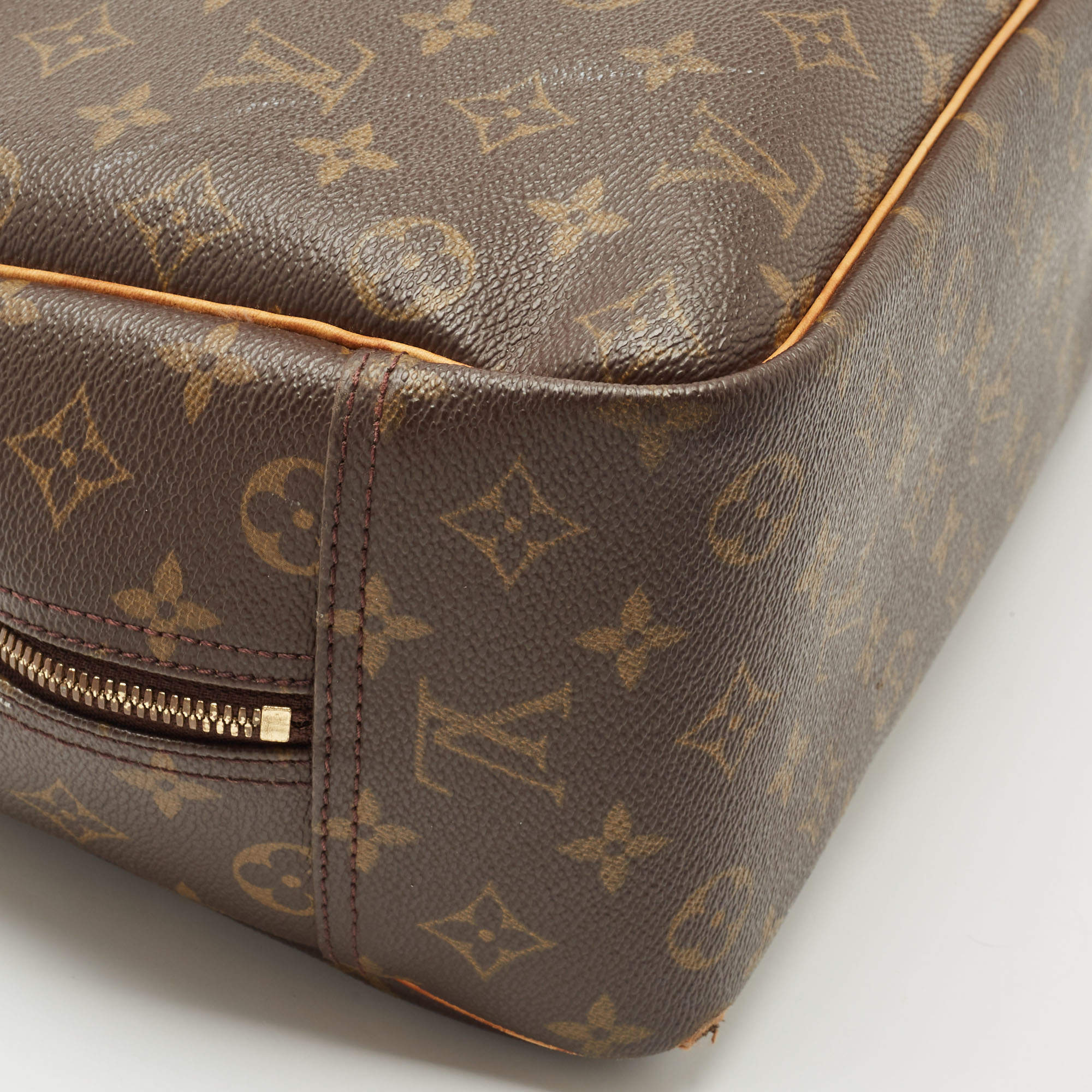 Louis Vuitton Deauville Handbag Monogram Canvas Mini Brown 2115321