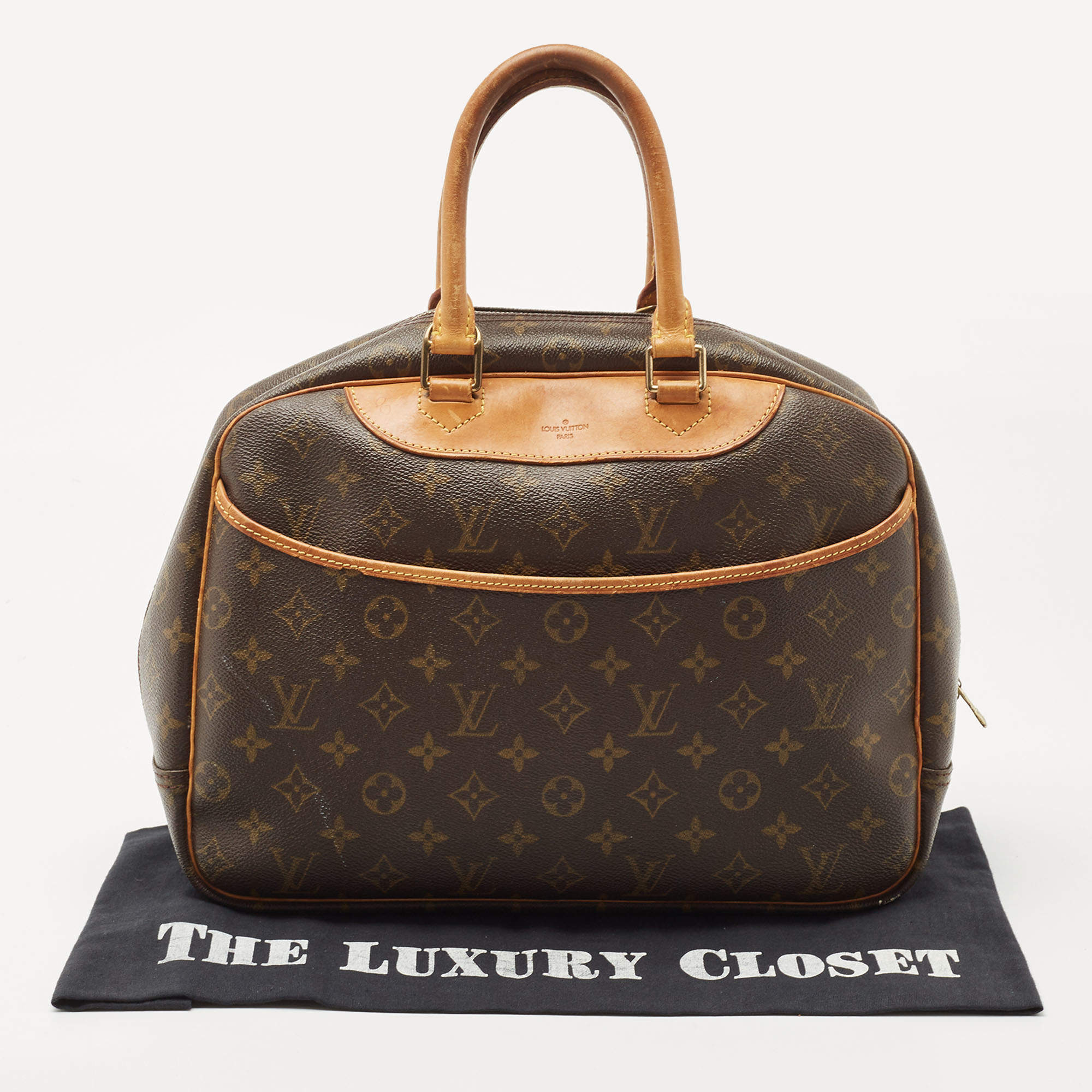 Louis Vuitton Deauville Handbag Monogram Canvas Mini Brown 2115321