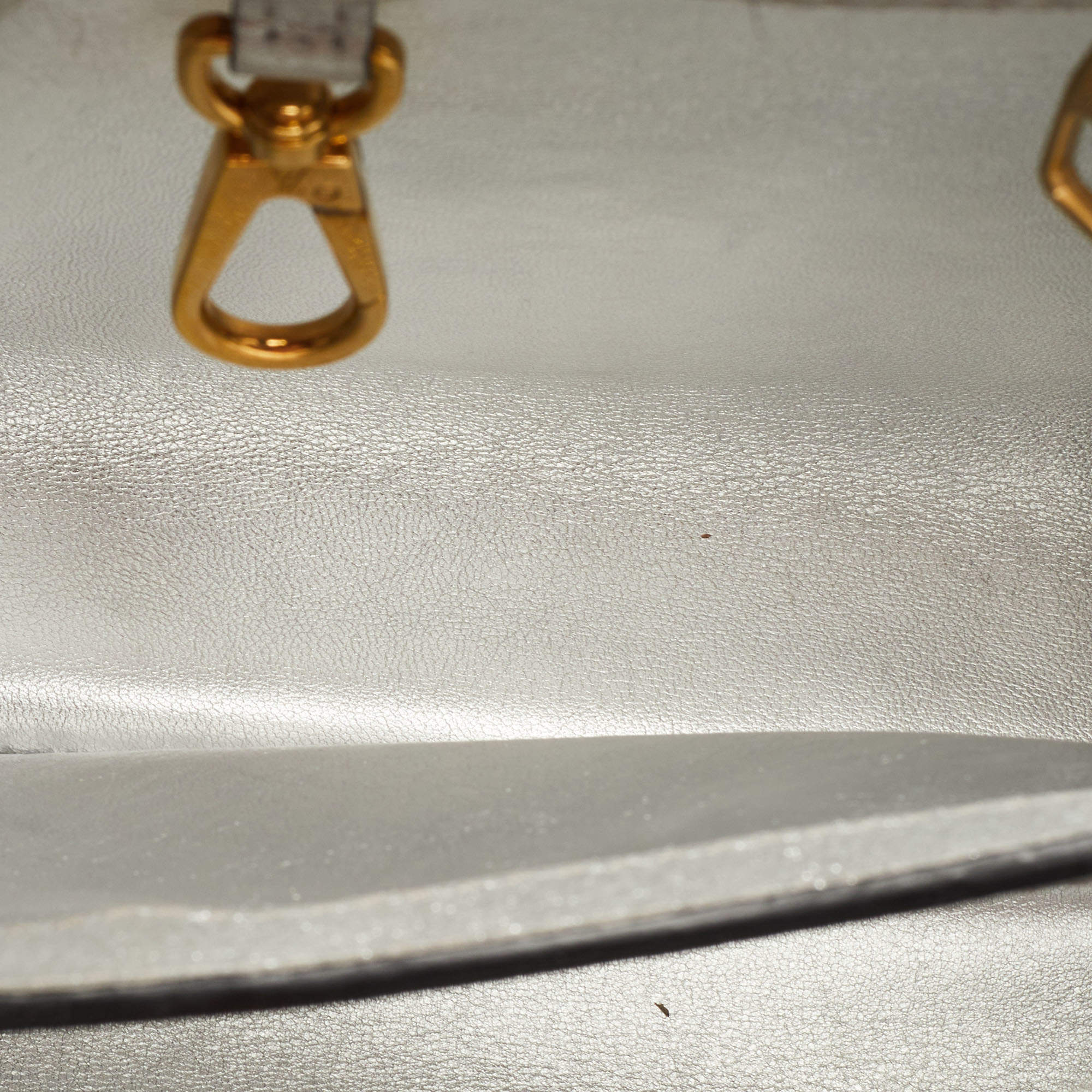 Silver Acid Wash Leather Hide Upcycled Crystal Embellished Genuine LV –  BbCo.