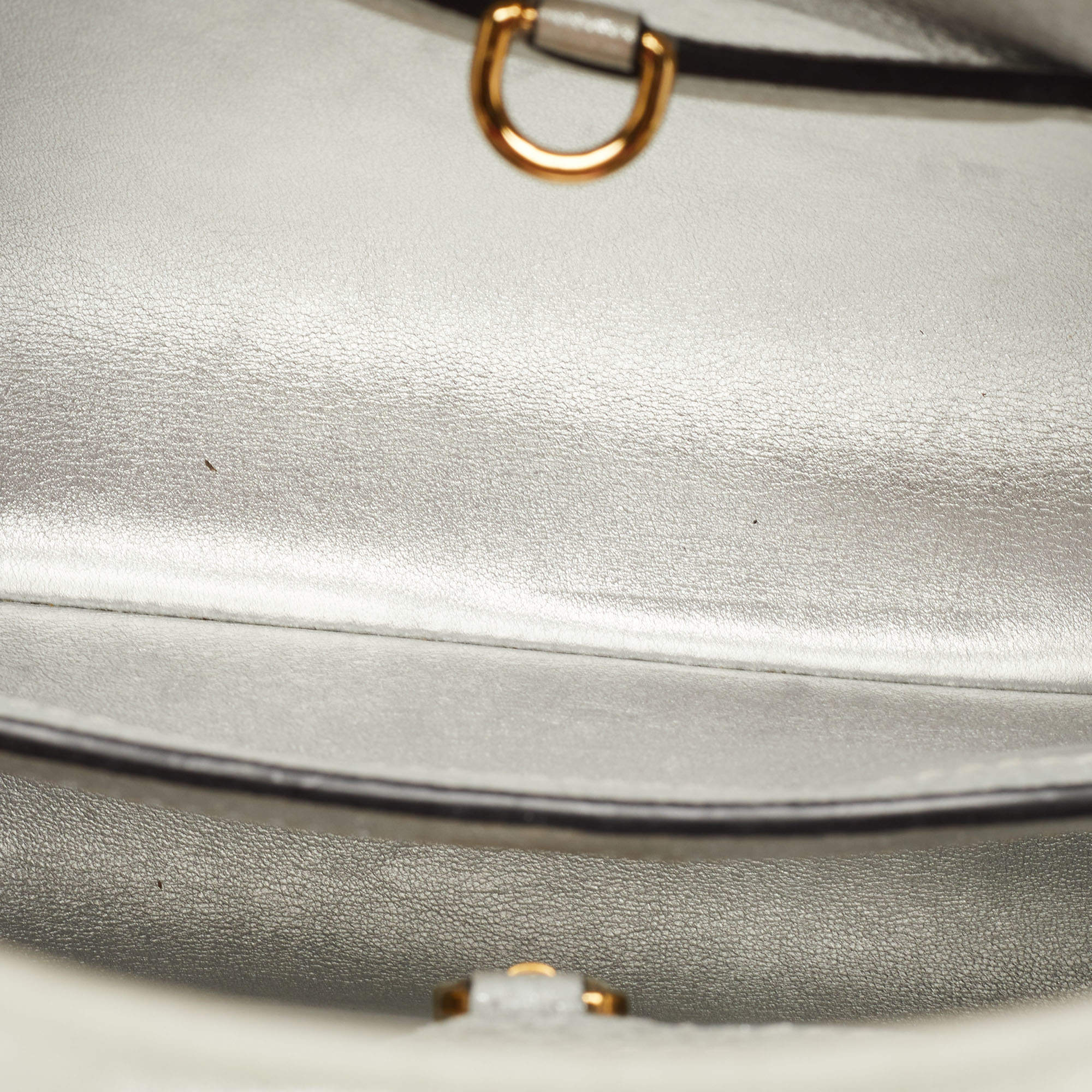 Silver Acid Wash Leather Hide Upcycled Crystal Embellished Genuine LV –  BbCo.