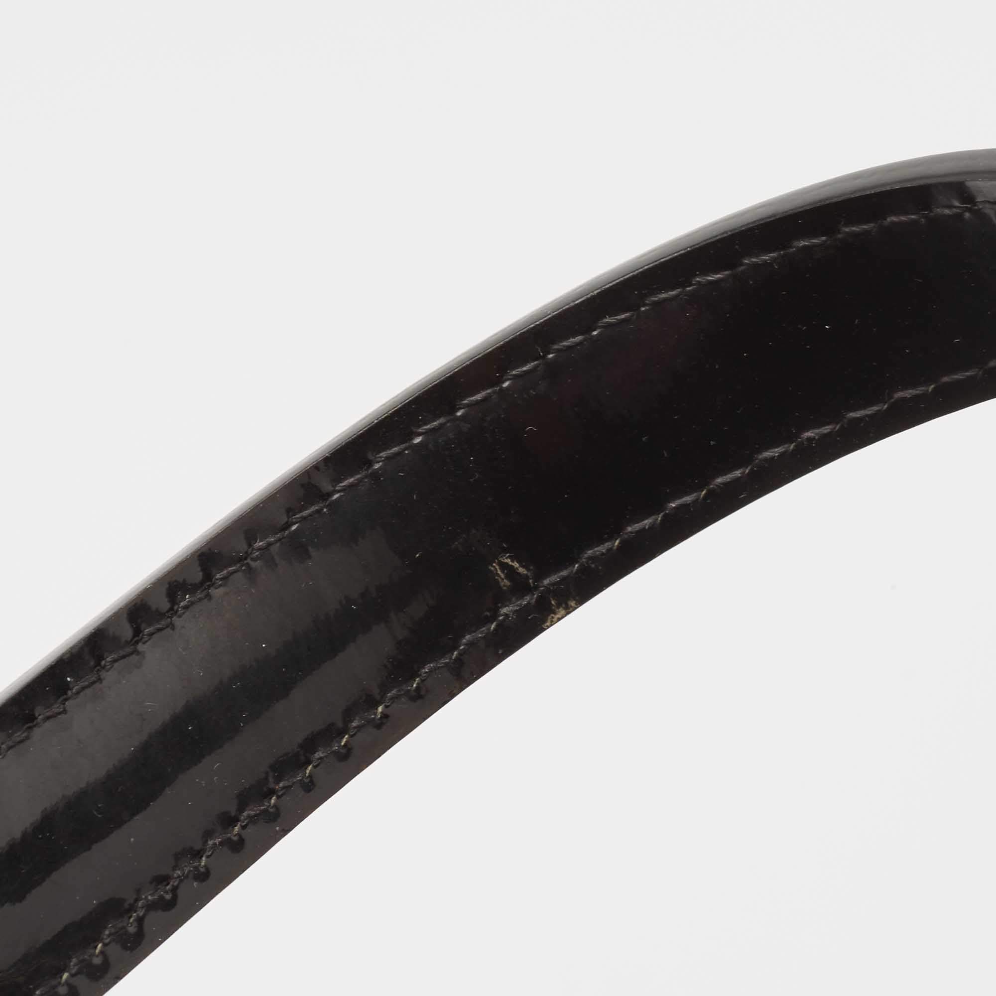 LOUIS VUITTON Electric Epi Brea GM // shiny Electric Epi leather // black  patent leather handles, trim and detachable crossbody strap //…