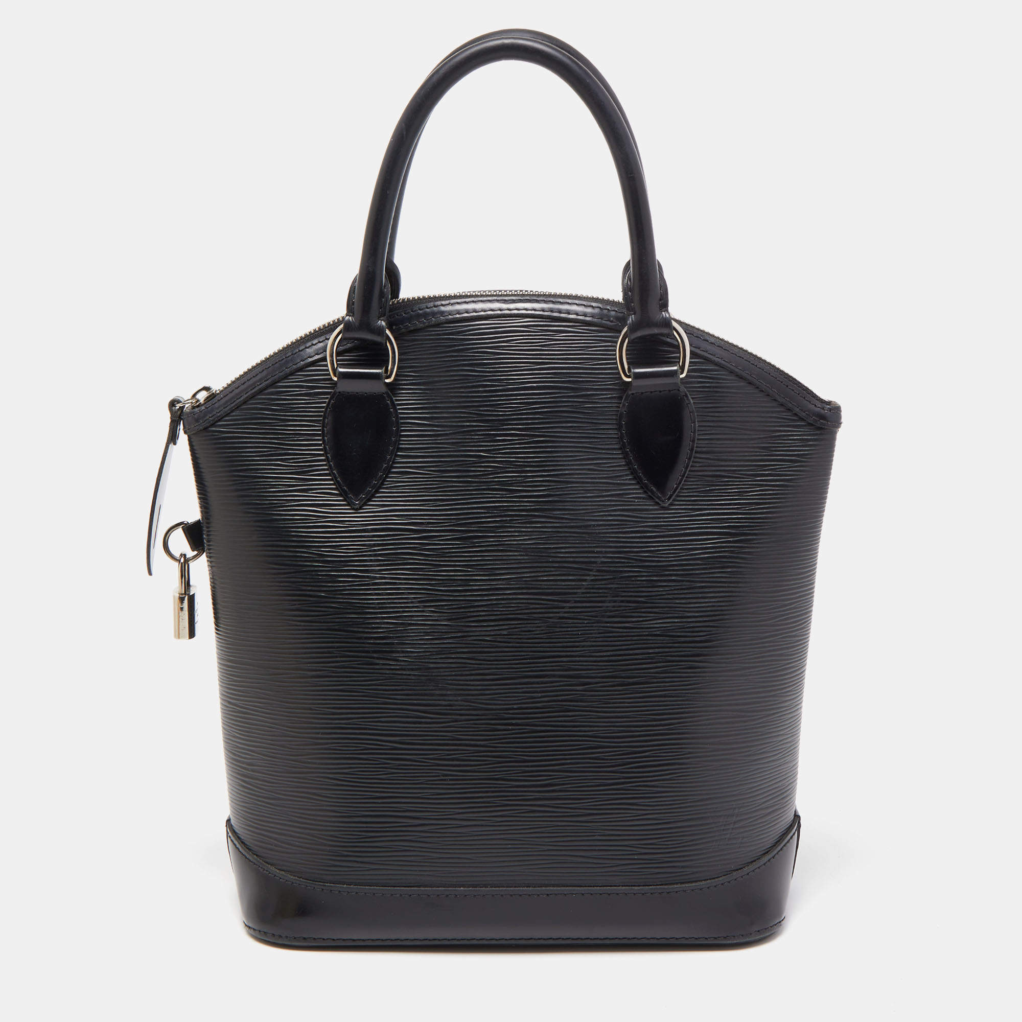 Pre Owned Louis Vuitton Black Epi Leather Lockit Vertical Bag