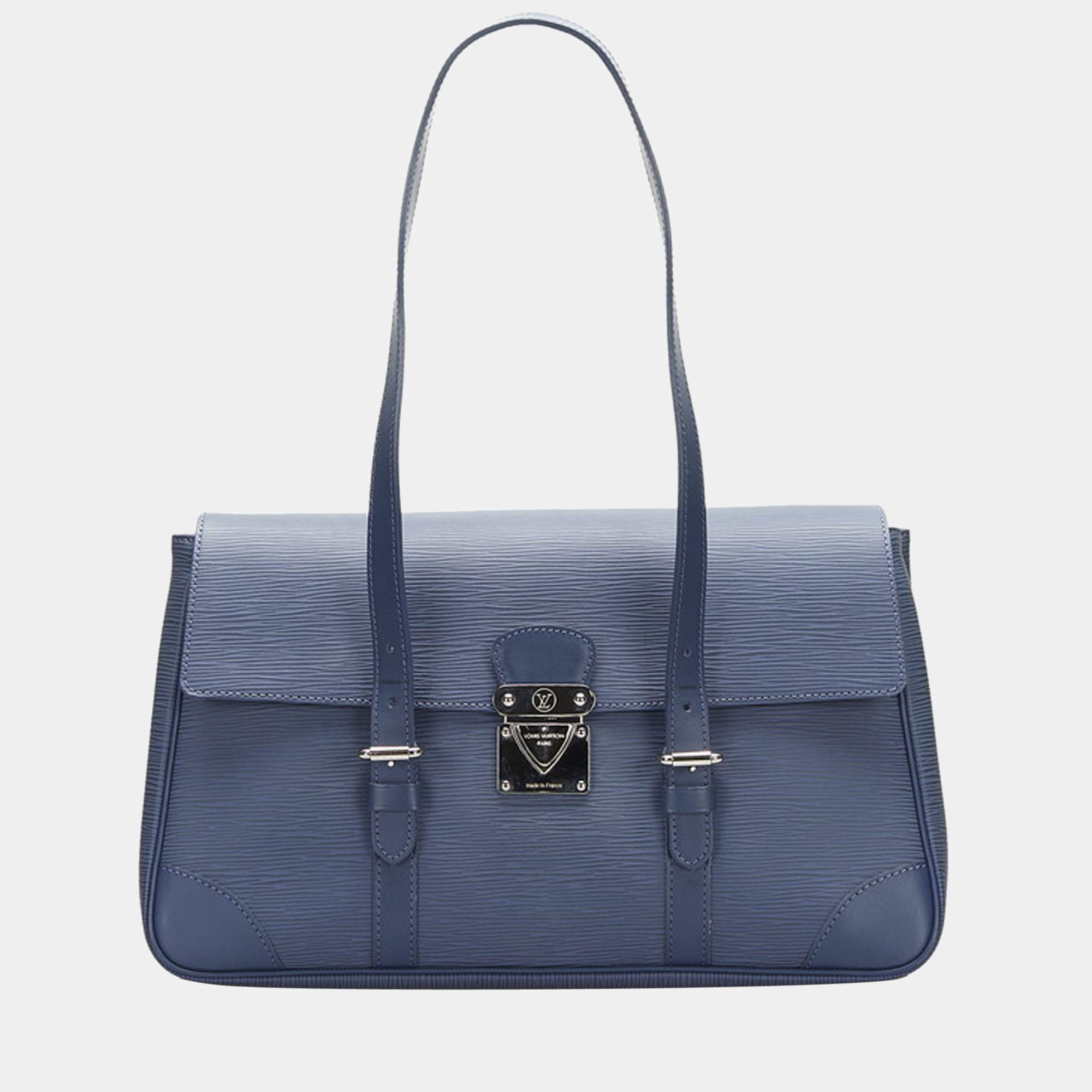 Pre Owned Louis Vuitton Blue Epi Leather Segur MM Bag
