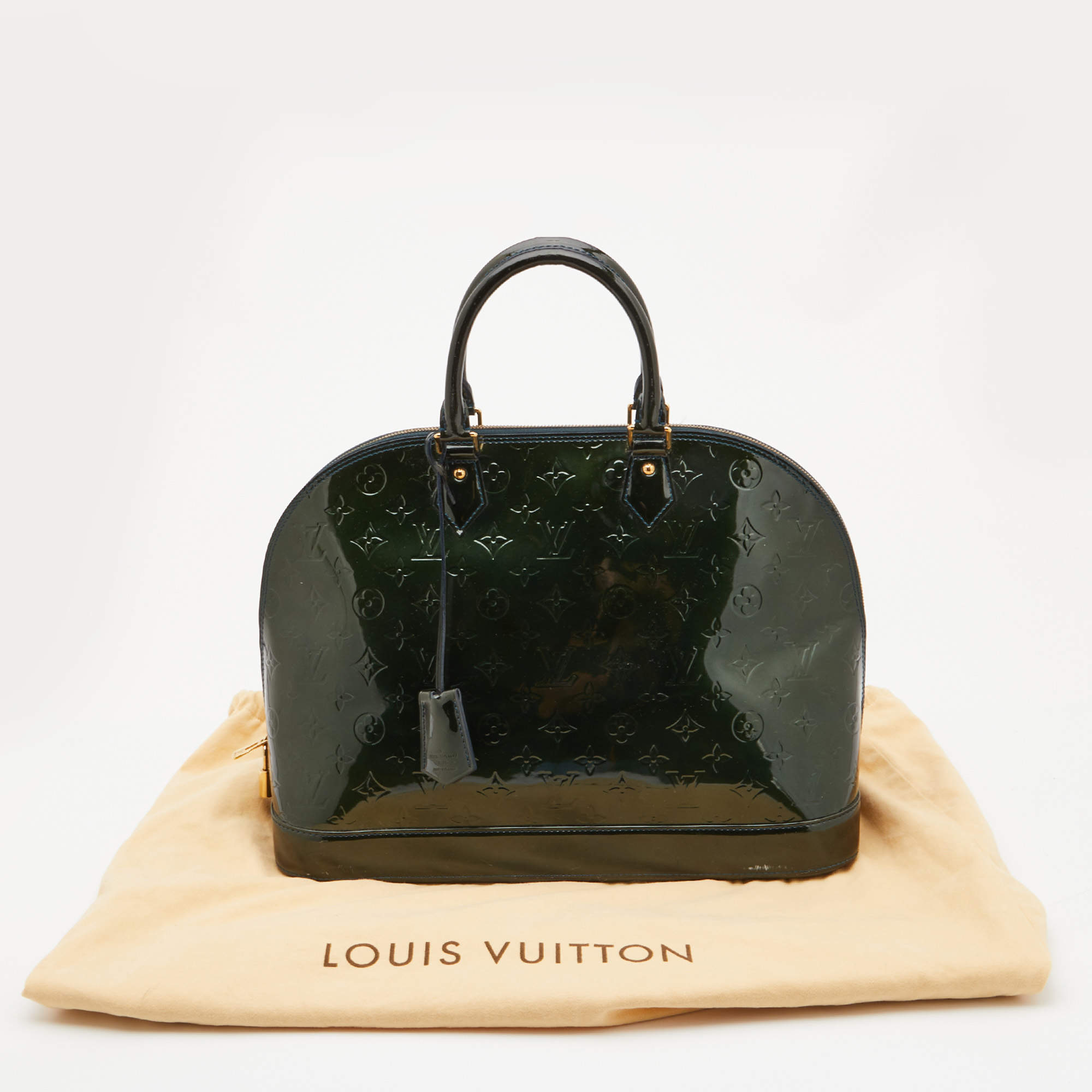Louis Vuitton Blue Galactic Monogram Vernis Alma GM Bag - Yoogi's