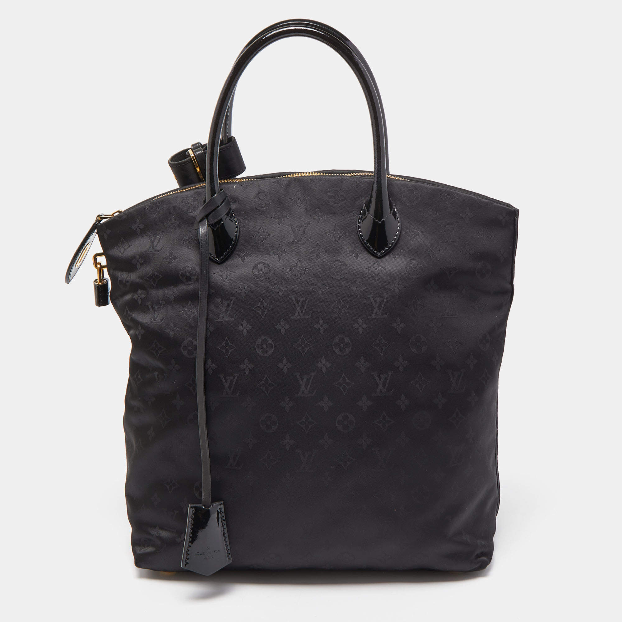 Pre Owned Louis Vuitton Black Monogram Desire Vertical Lockit MM Bag