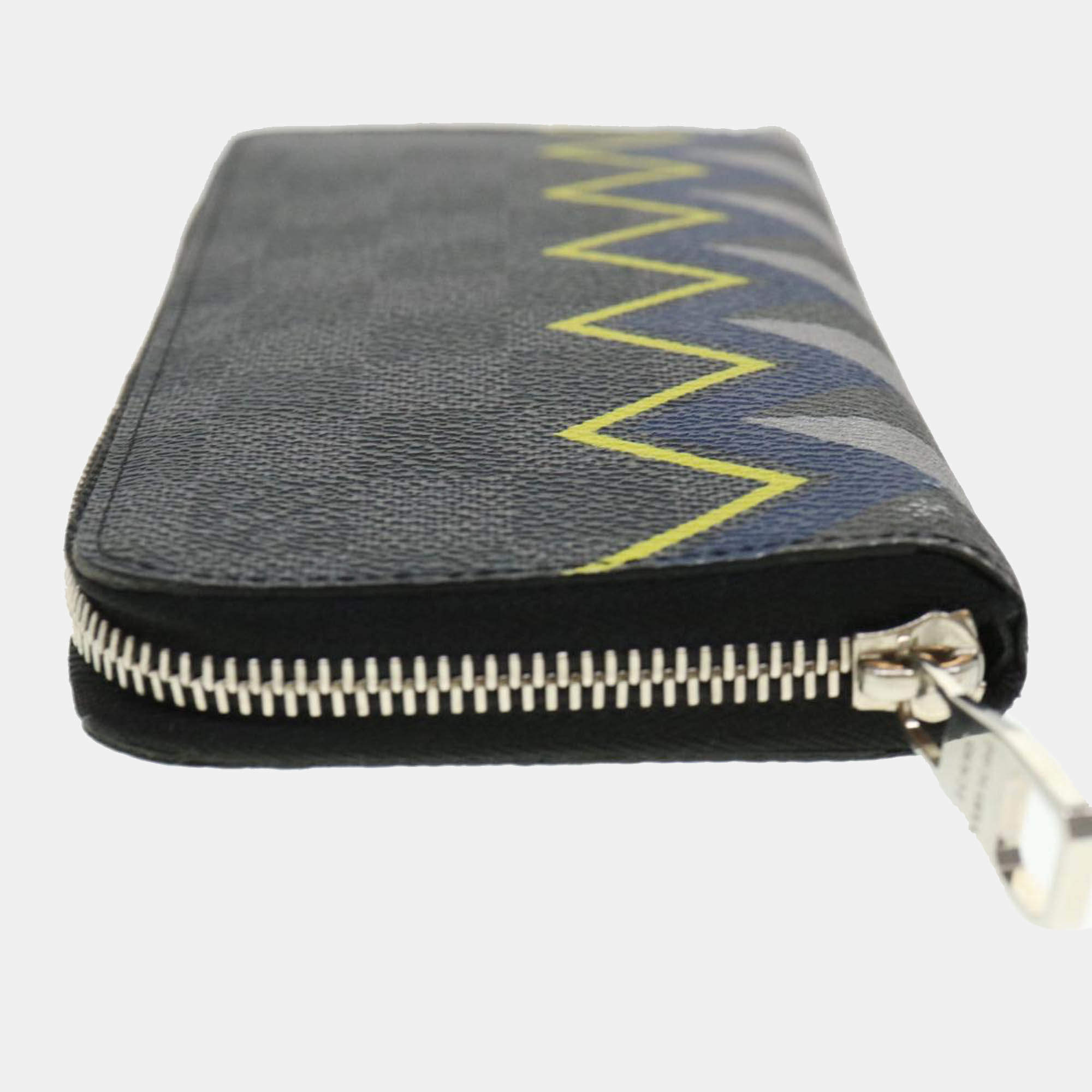 Louis Vuitton Zippy Wallet Damier Graphite Zip Around 235763 Black Coated  Canvas Clutch