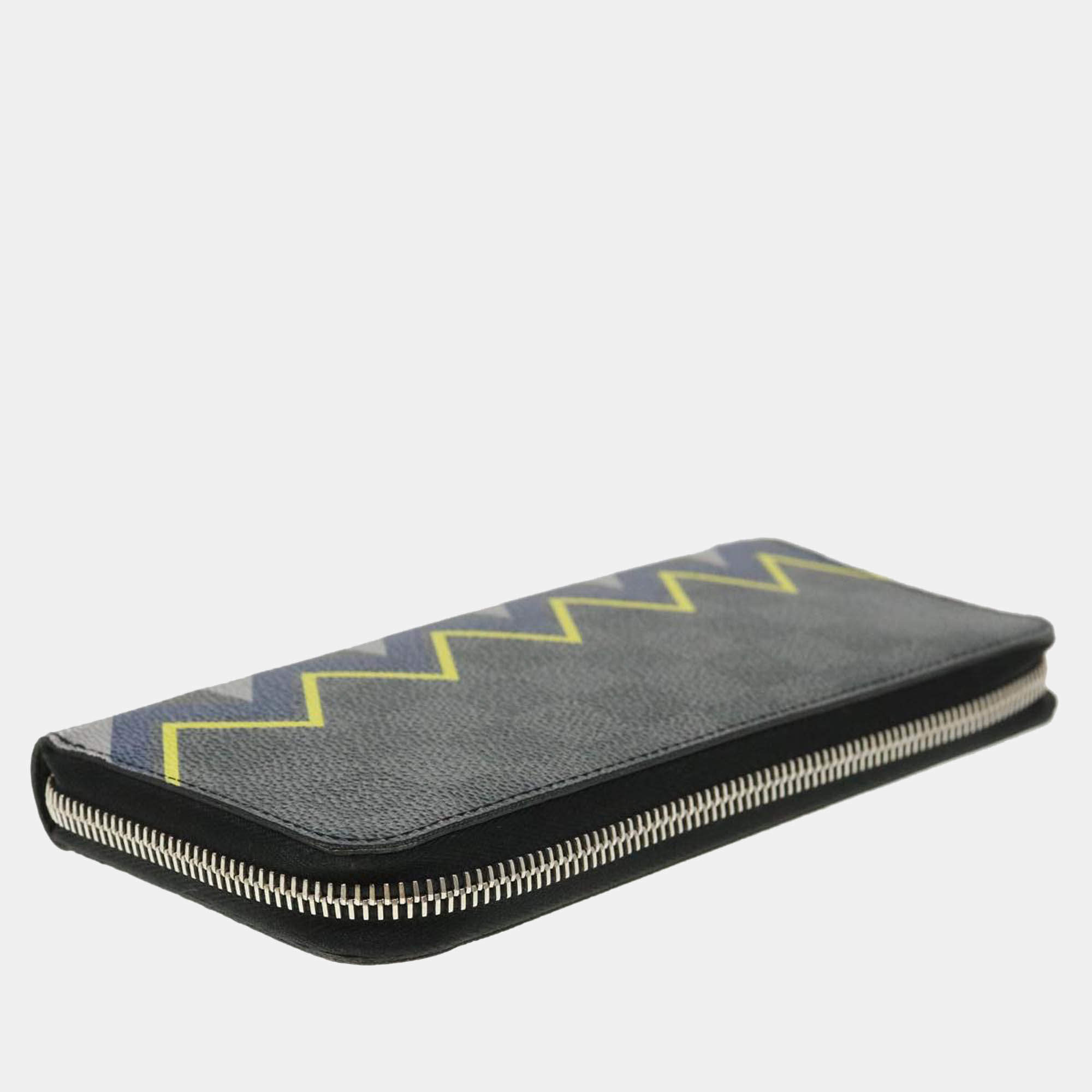 Louis Vuitton Zippy Wallet Damier Graphite Zip Around 235763 Black Coated  Canvas Clutch